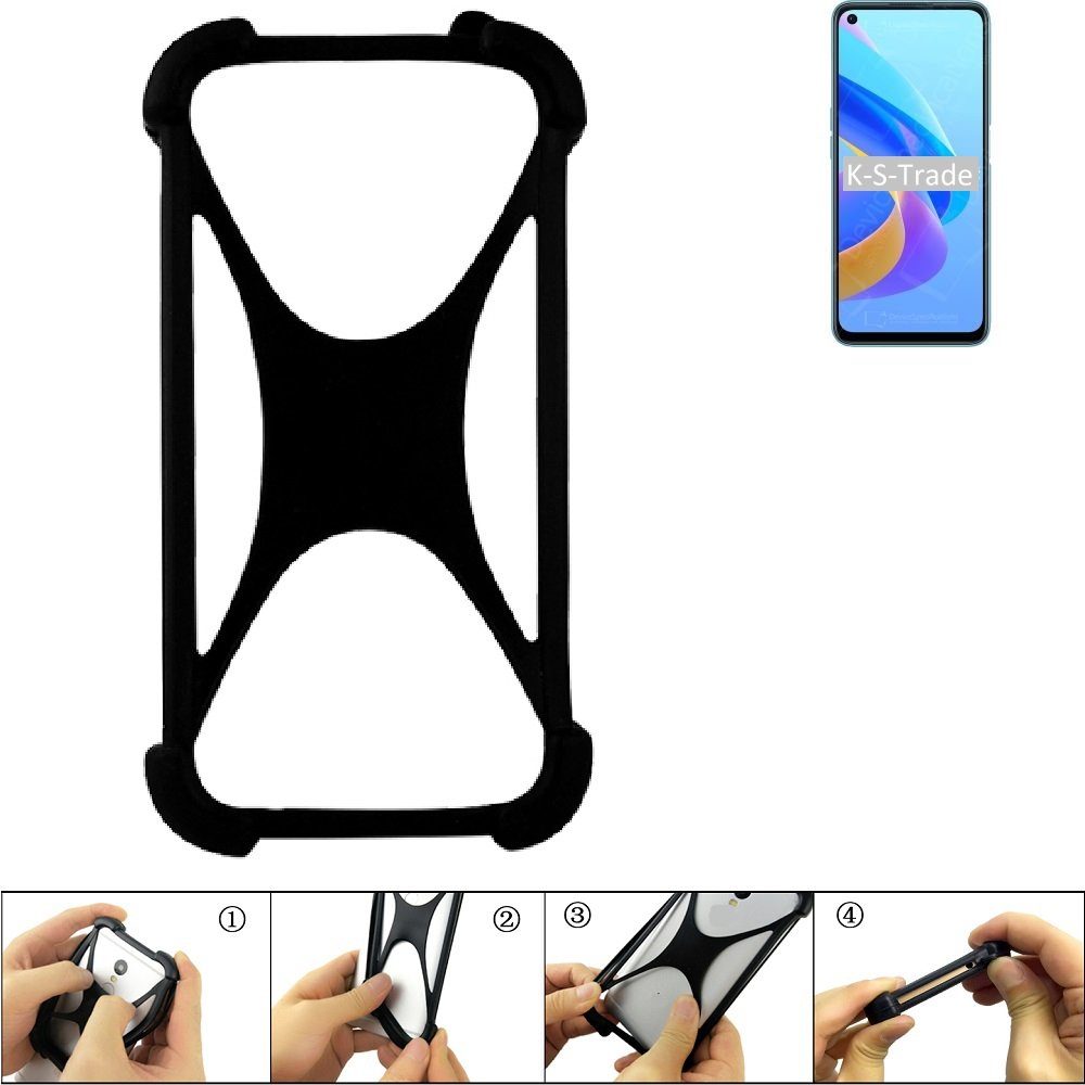 K-S-Trade Handyhülle für Oppo A76, Handy-Hülle Schutz-Hülle Silikon Bumper TPU Softcase Smartphone