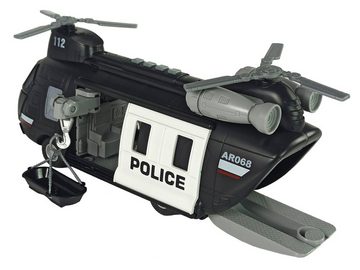 LEAN Toys Spielzeug-Hubschrauber Polizei Hubschrauber Sounds Lichter Schriftzug Sirene Kleintransporter