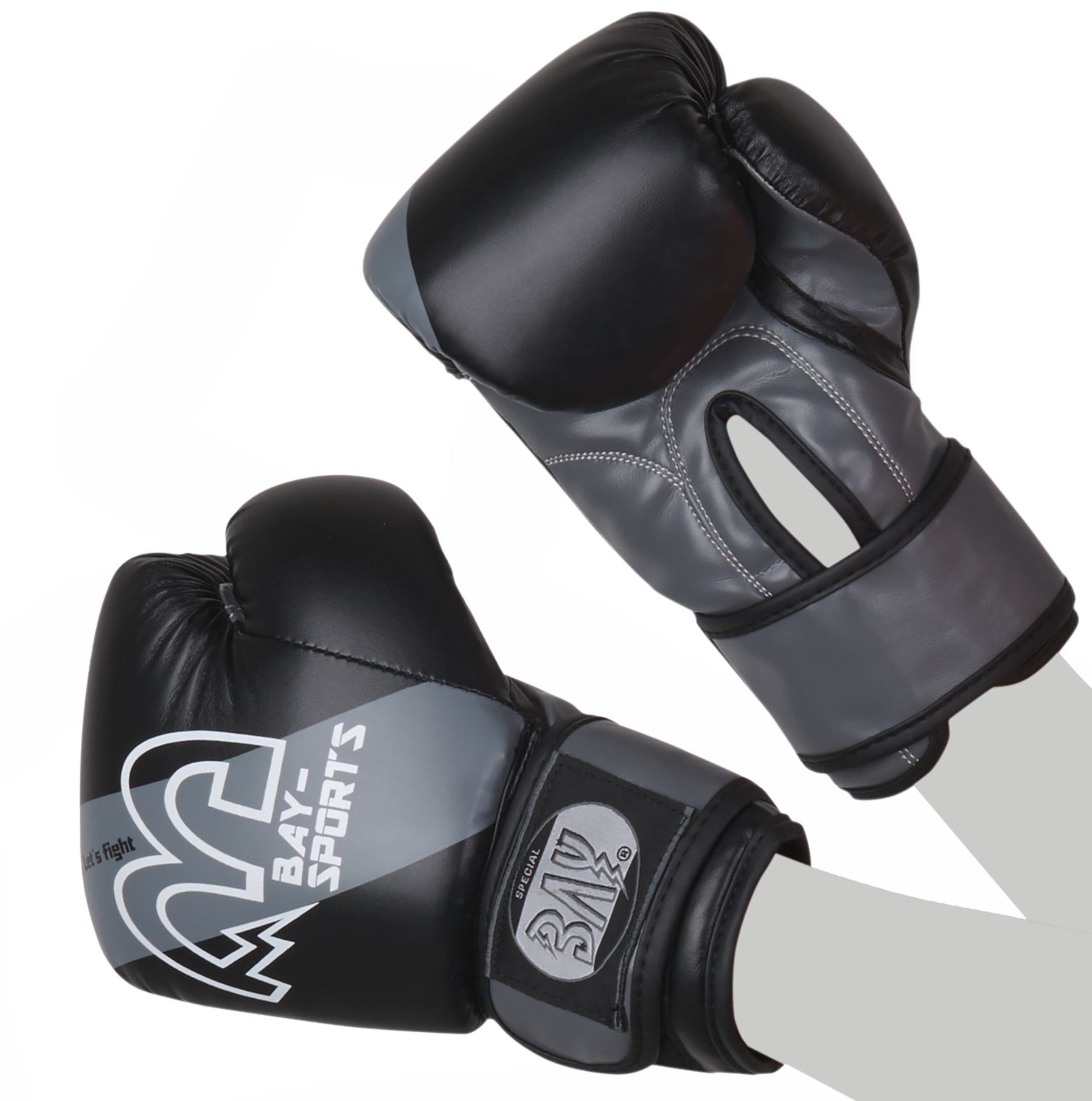 BAY-Sports Boxhandschuhe Mini Deko Box-Handschuhe Boxen Geschenk Auto Paar  Let´s Fight, Anhänger für Tasche, Autospiegel usw.