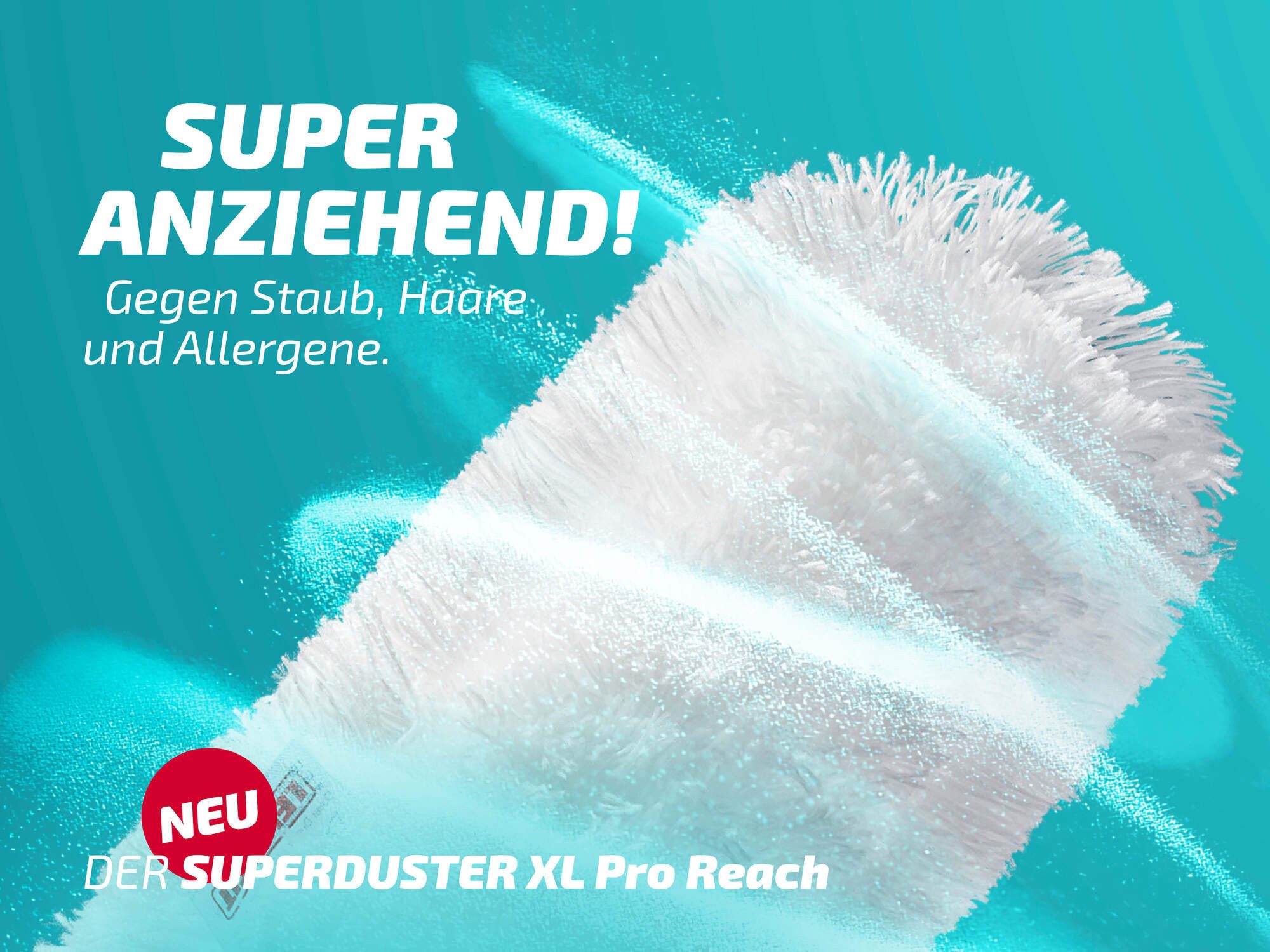 Leifheit Staubwischer Set SUPERDUSTER XL Pro Reach (4-St), langlebig, Click-System, ideal für Reinigung höherer Stellen