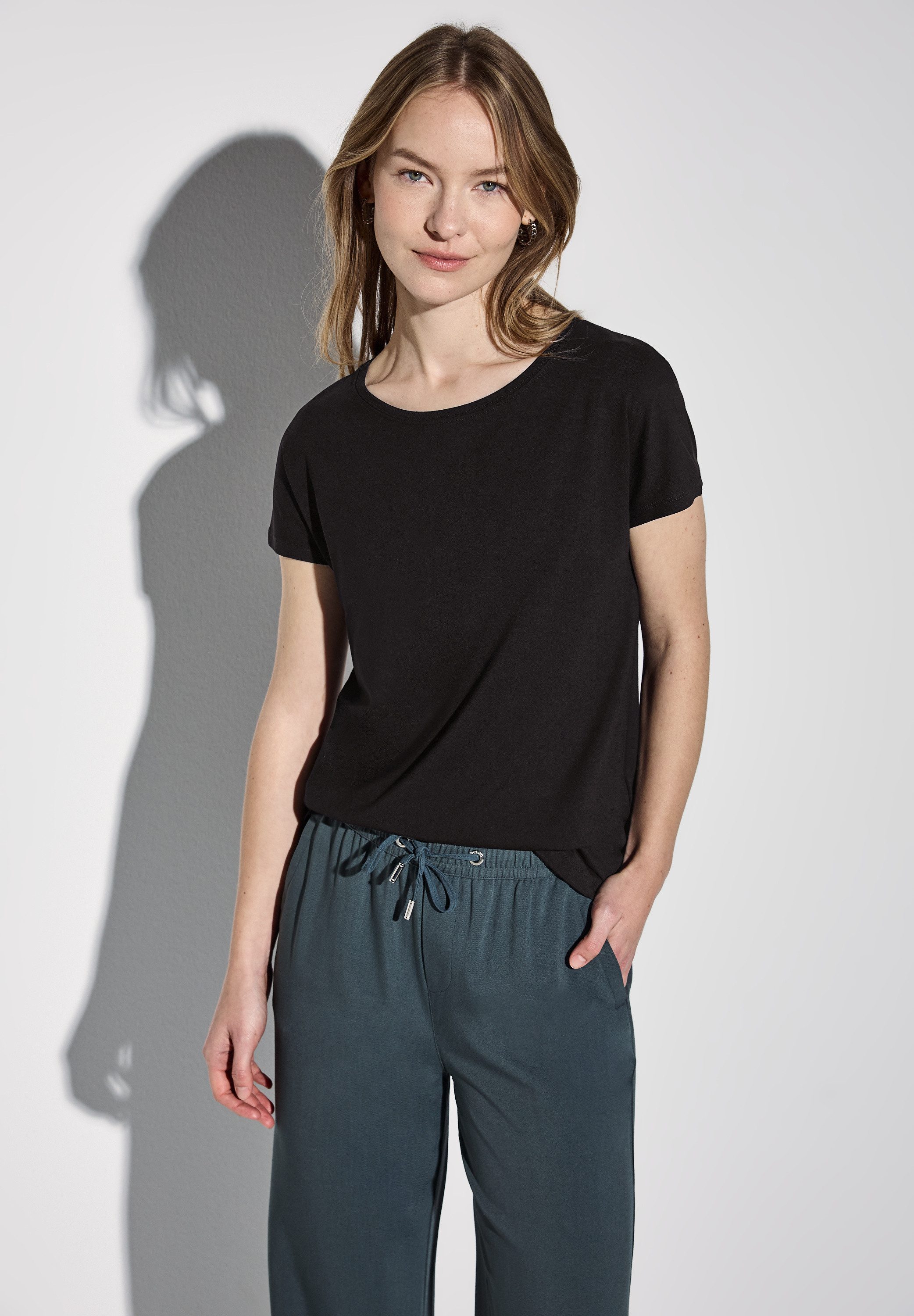 STREET ONE T-Shirt, mit U-Boot-Ausschnitt günstig online kaufen