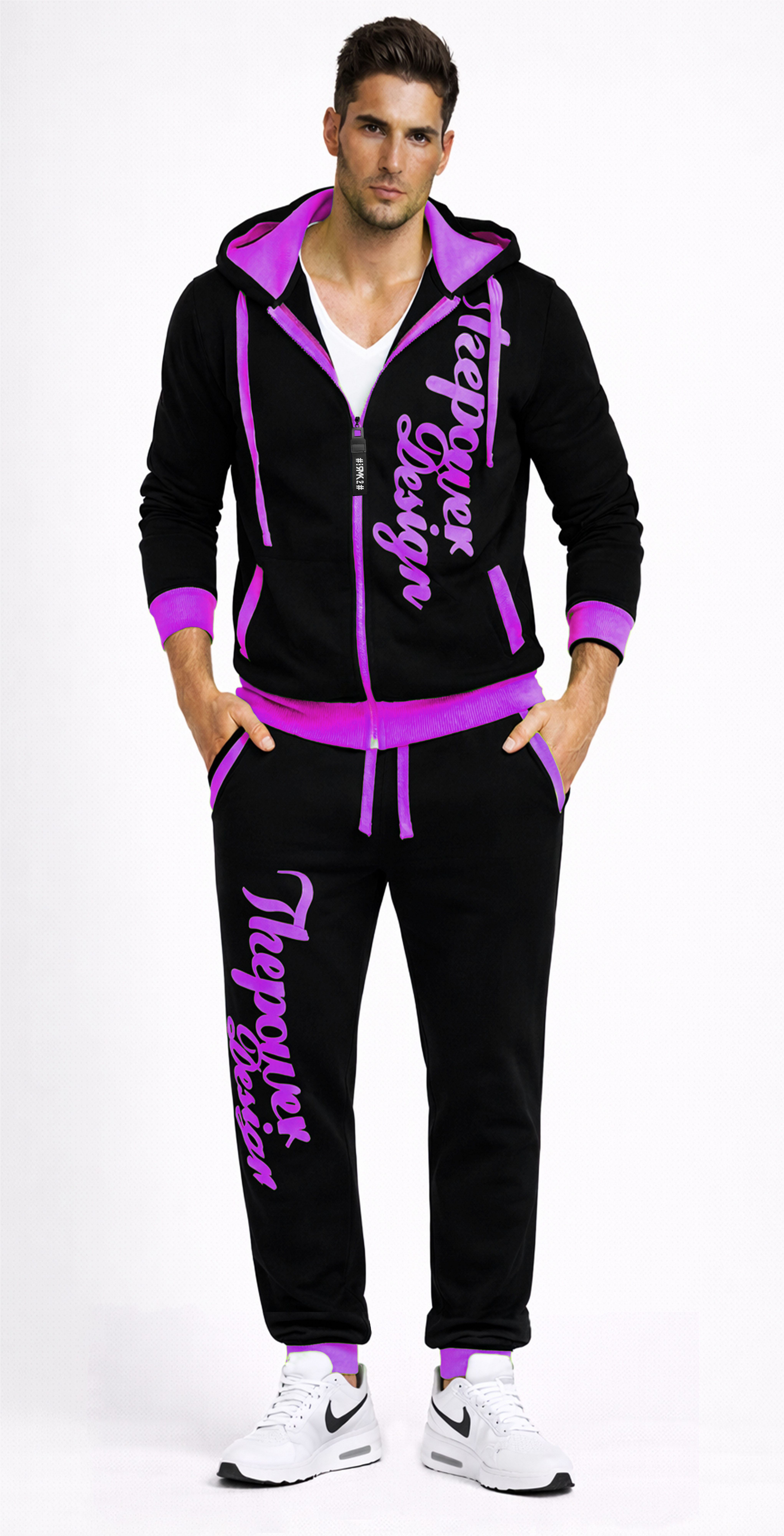 RMK Jogginganzug Herren Sportanzug The Power (Set), Trainingsanzug Freizeitanzug Gym Fitness mit Kapuze