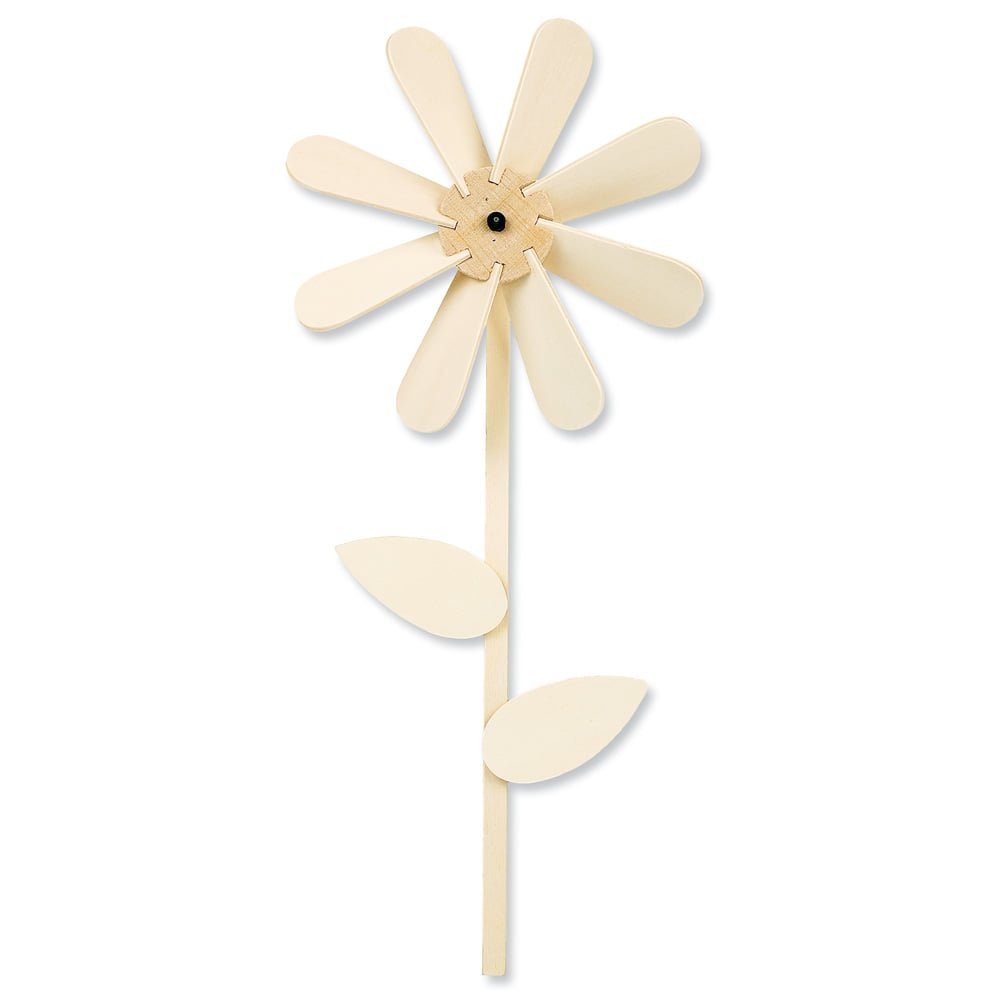 matches21 HOME & HOBBY Windrad Blume Holzbausatz Kinder ab 7 J Holzbaukasten