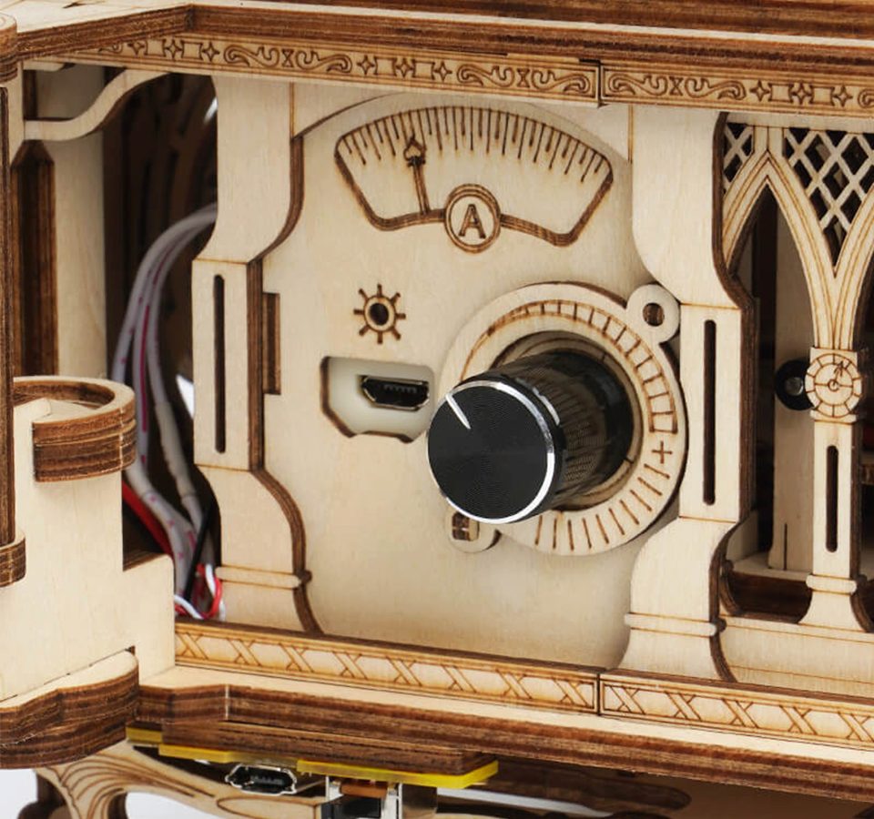 Robotime Modellbausatz Retro Grammophon aus Holz, (424-tlg)