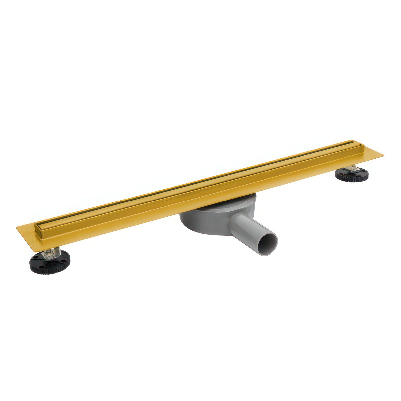 KOLMAN Duschrinne Slim & Low Proline Edelstahl Flach Bodenablauf 60 cm,Komplettset, in Gold