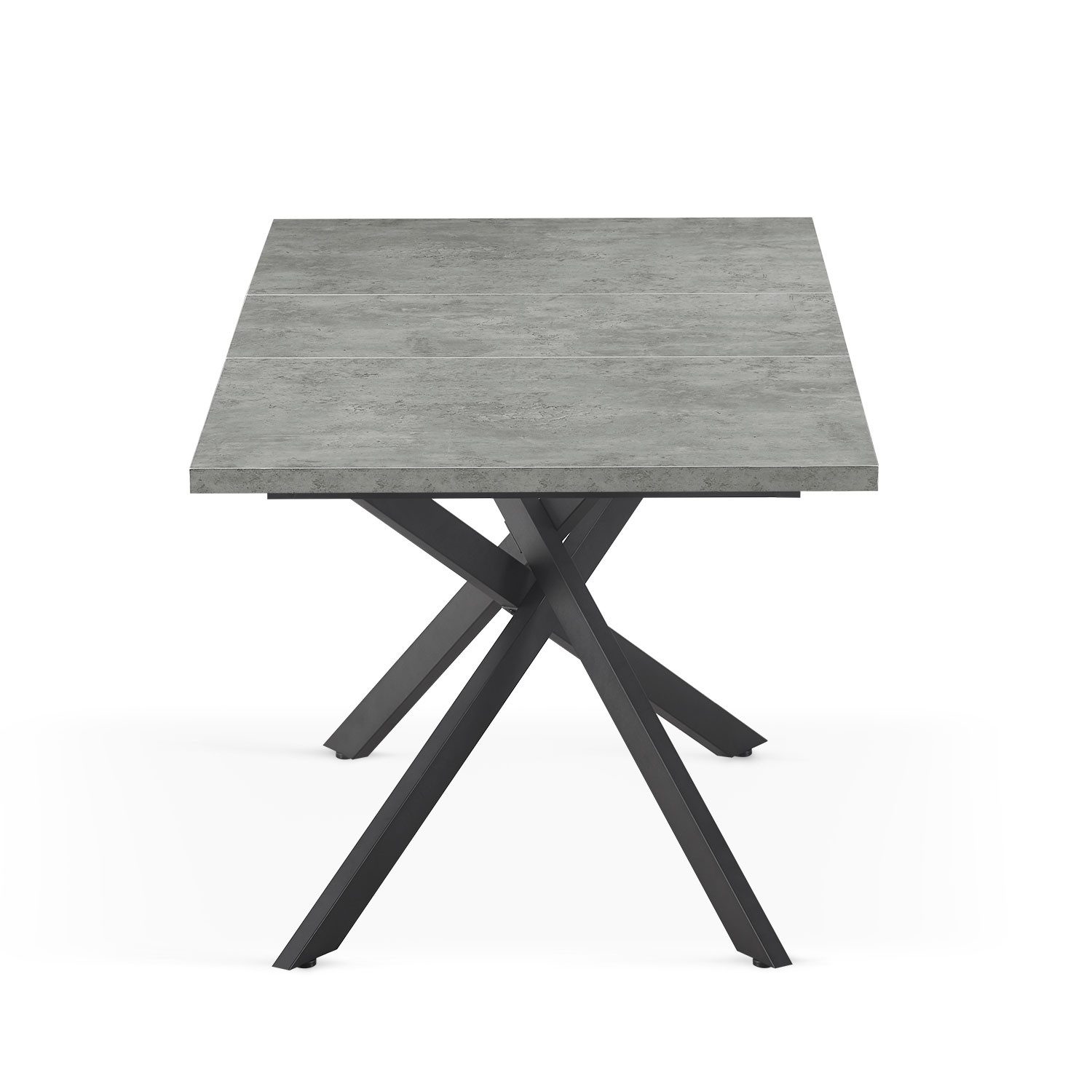 B&D home Esstisch LARS, Metallgestell schwarz oder weiß, ausziehbar 120-160cm, 4-6 Personen