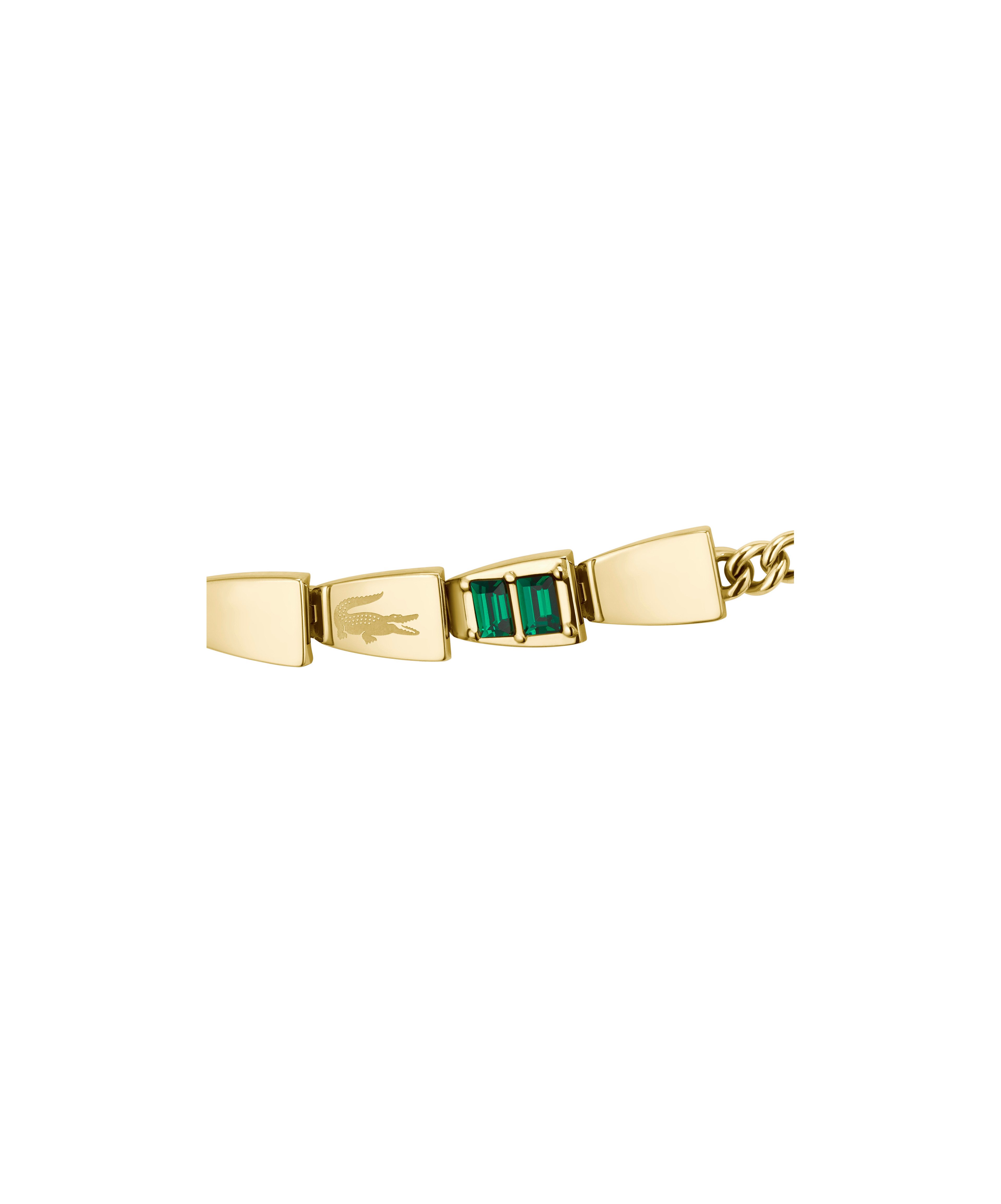 Lacoste Armkette CROCODELLE, mit Glasstein