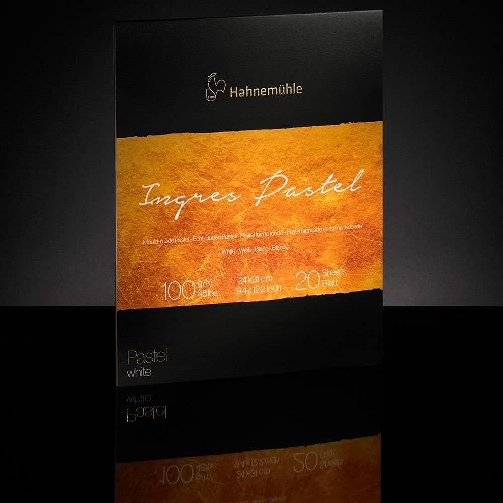 Hahnemühle Zeichenpapier The Collection - Ingres Pastel 24x31cm Naturweiß, 100g/m², 20 Blatt
