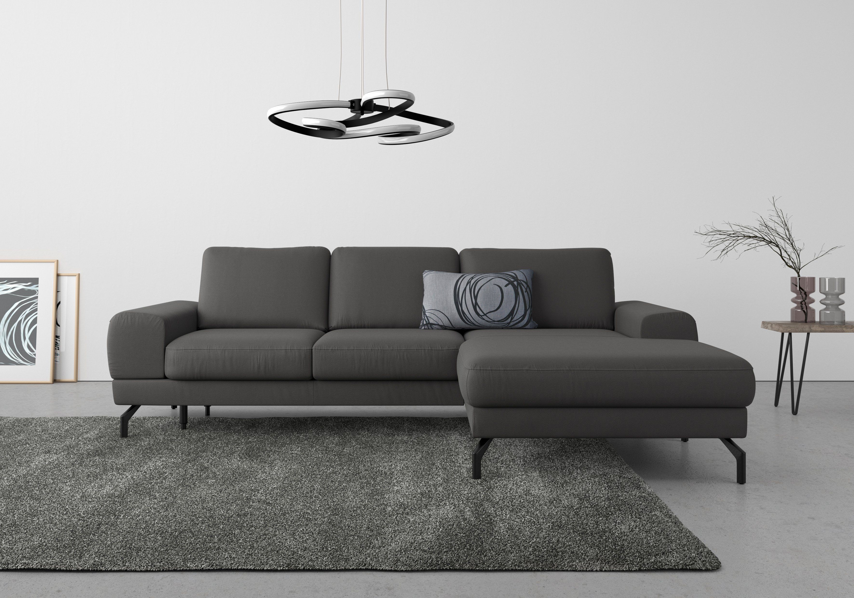 sit&more Ecksofa Cinturo, inklusive Sitztiefenverstellung 48 cm und Federkern, Sitzhöhe