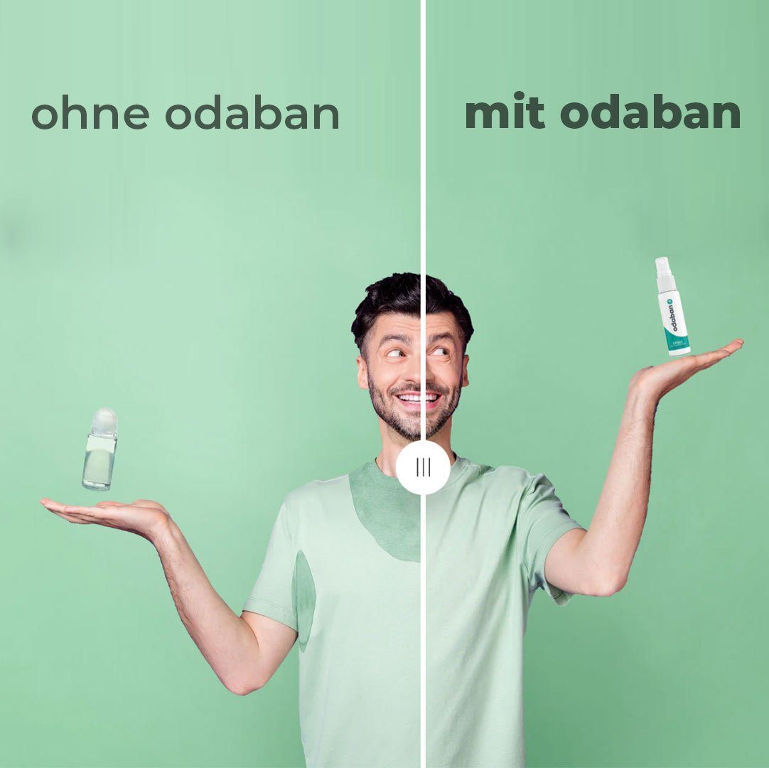 Odaban Deo-Pumpspray ODABAN Antitranspirant Deo Spray gg. starkes Schwitzen +Langzeitschutz, 1-tlg., Langzeitschutz gegen Schwitzen - Parfümfrei - keine Deoflecken