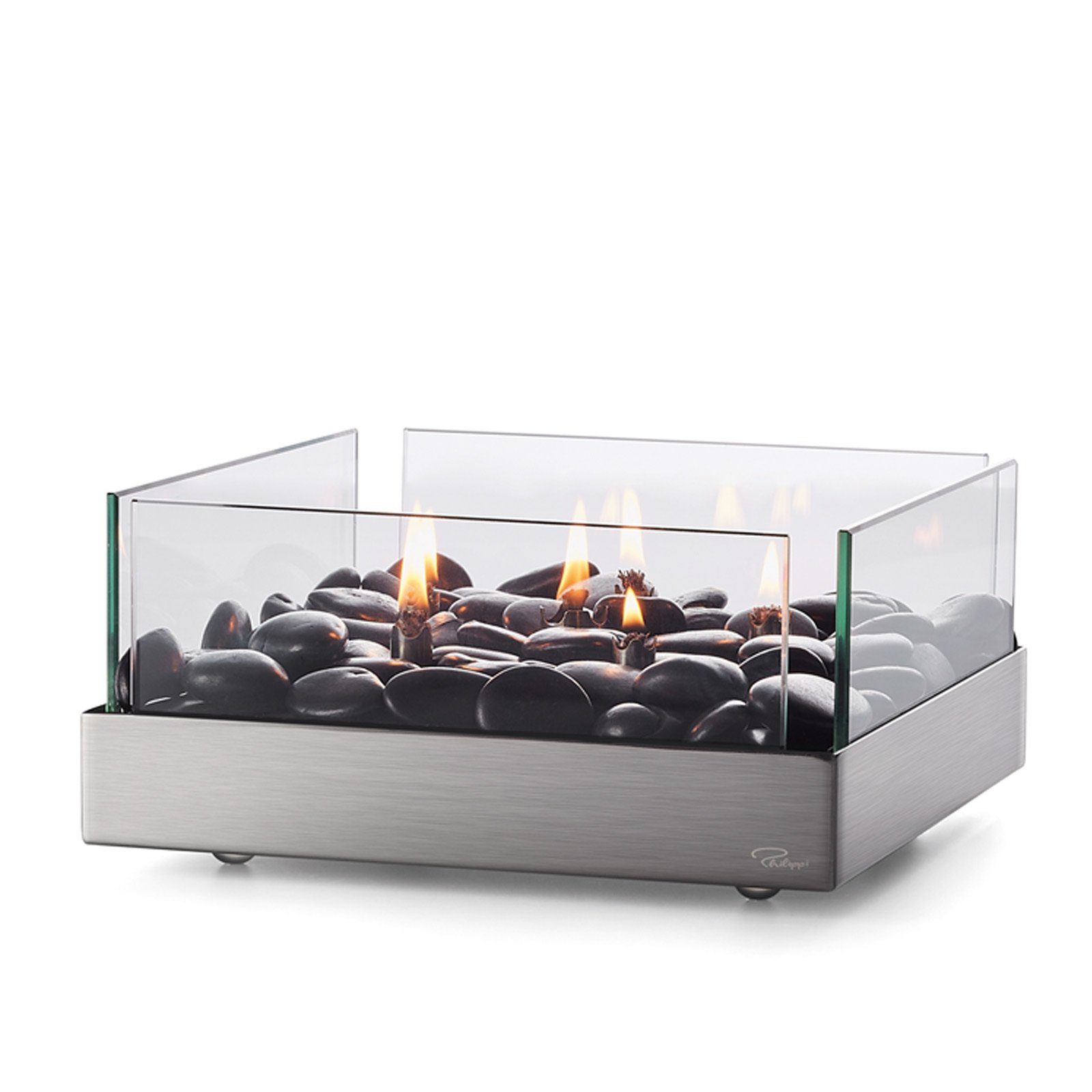 Philippi Design Dekokamin, PHILIPPI Tischkamin quadratisch FIREPLACE