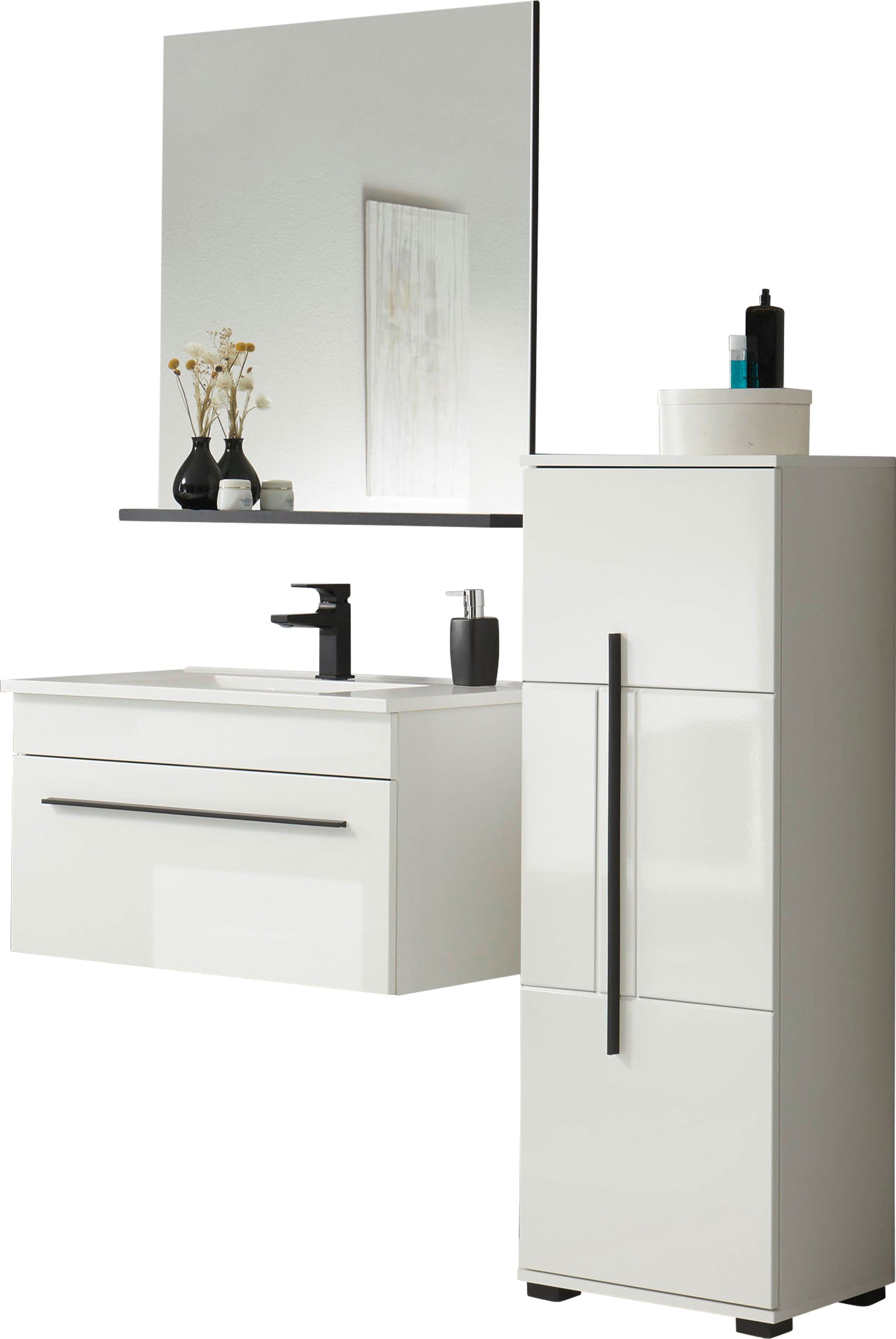 Badmöbel-Set Cantara, Bad im modernen Design, 3-teiliges Badezimmer