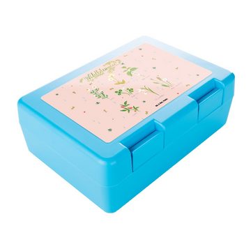 Mr. & Mrs. Panda Butterdose Wildblumen - Geschenk, Lunch box, Snackbox, Naturliebhaber, Outdoor, Premium Kunststoff, (1-tlg), Luftlöcher