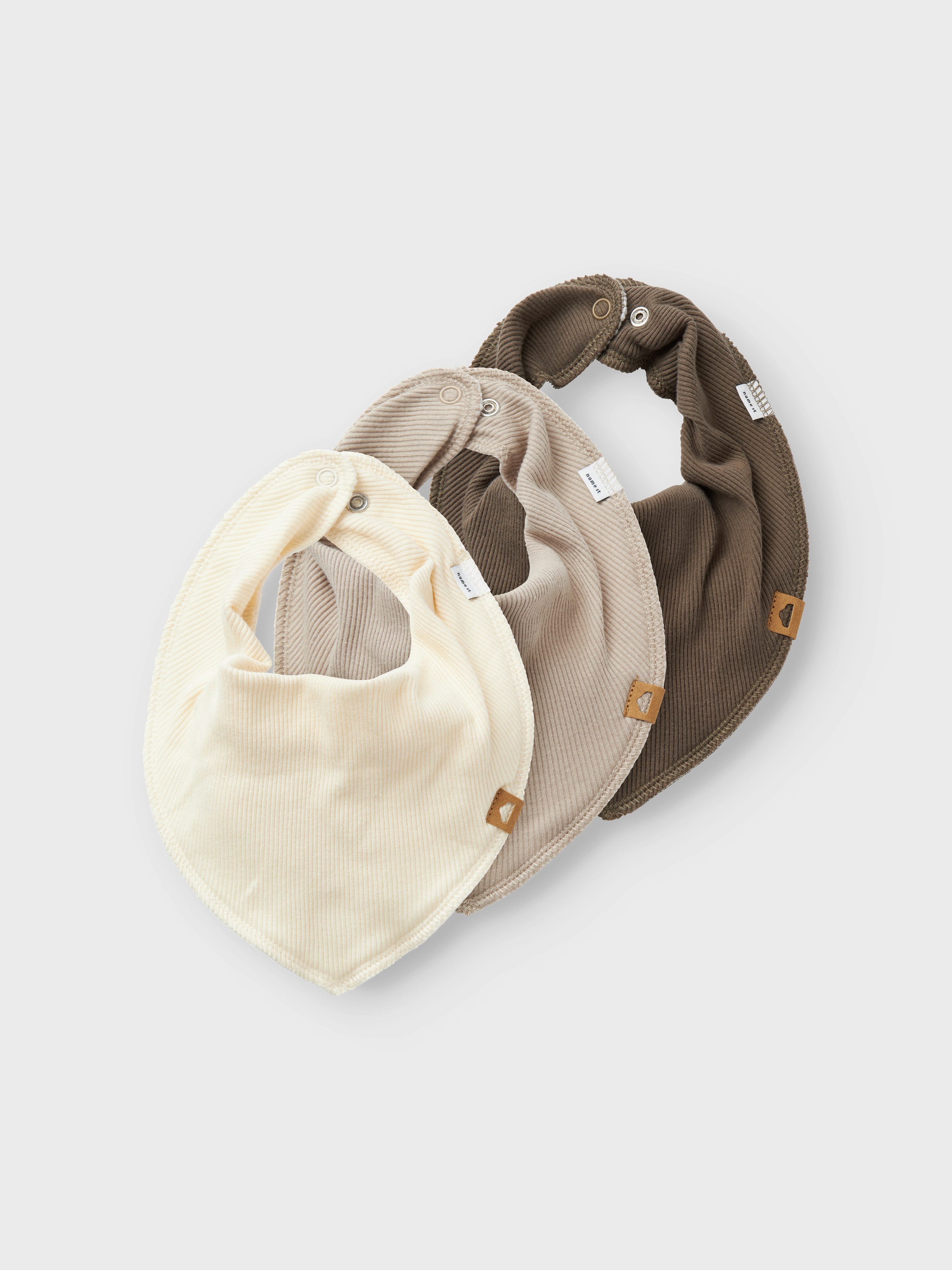 Name It Dreieckstuch NBNYVETTI 3P SCARF BIB NOOS, (Packung, 3-St), mit Druckknopf zum Verschließen