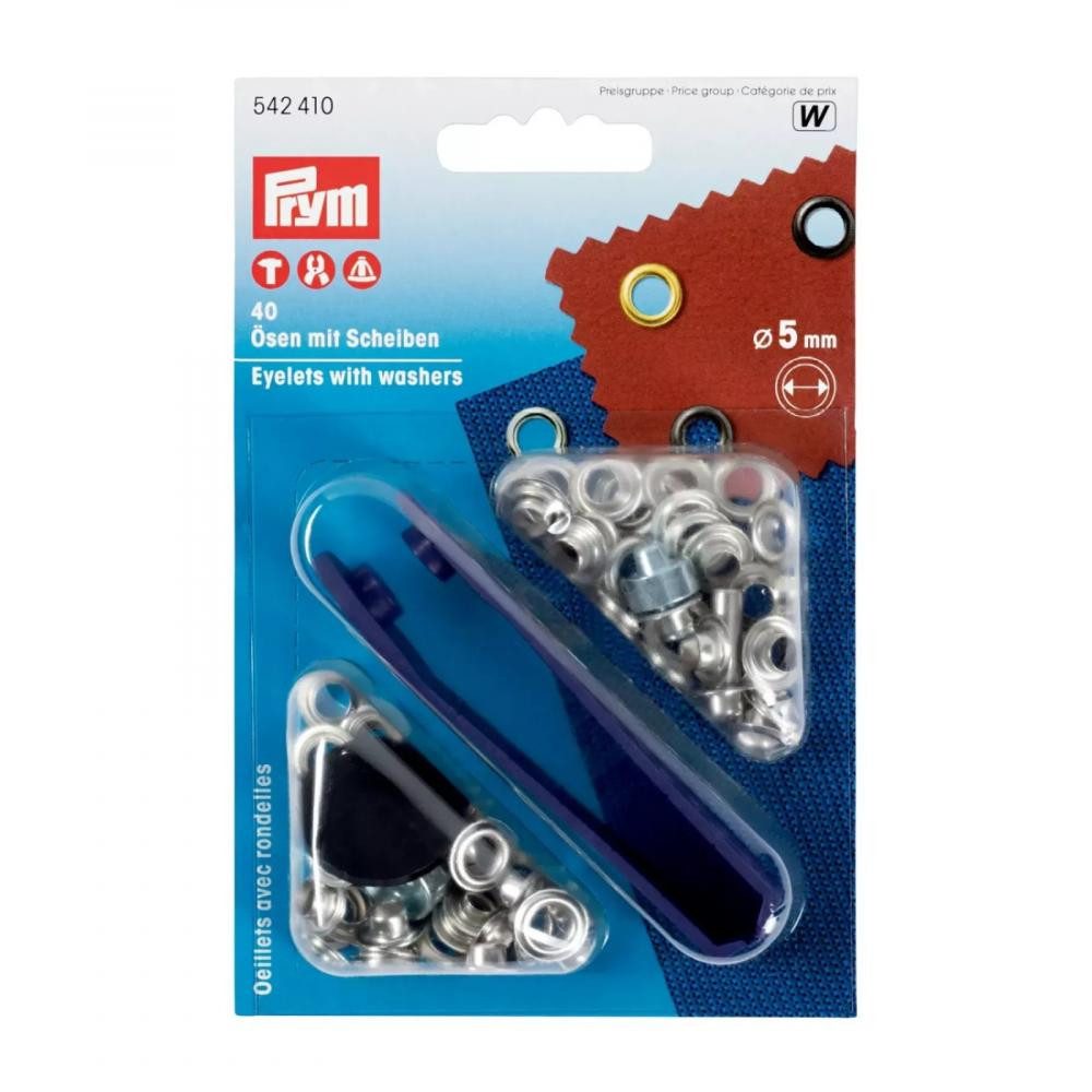 Prym Stoffösen - mit Scheiben 40 St.