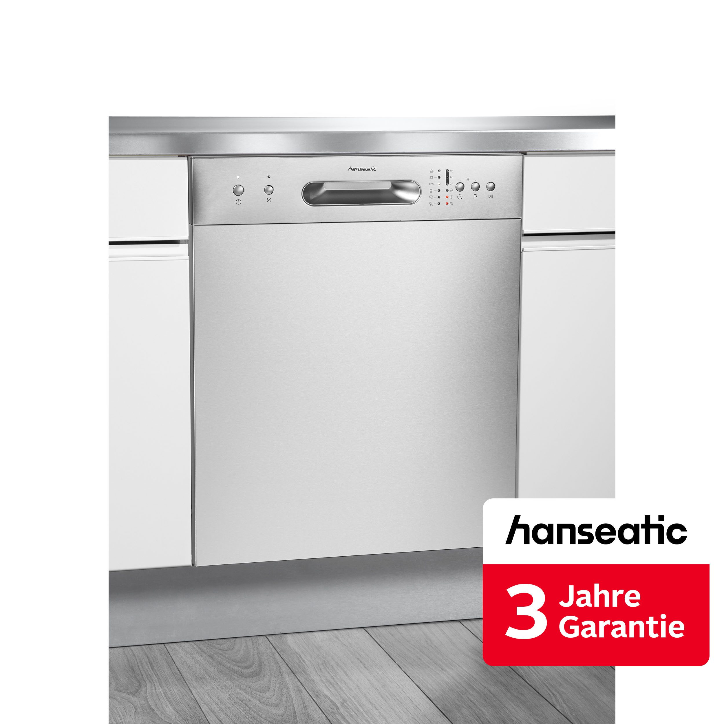 Hanseatic Unterbaugeschirrspüler HGU6082E127735BI, 12 Maßgedecke, inkl. 3 Jahre Herstellergarantie