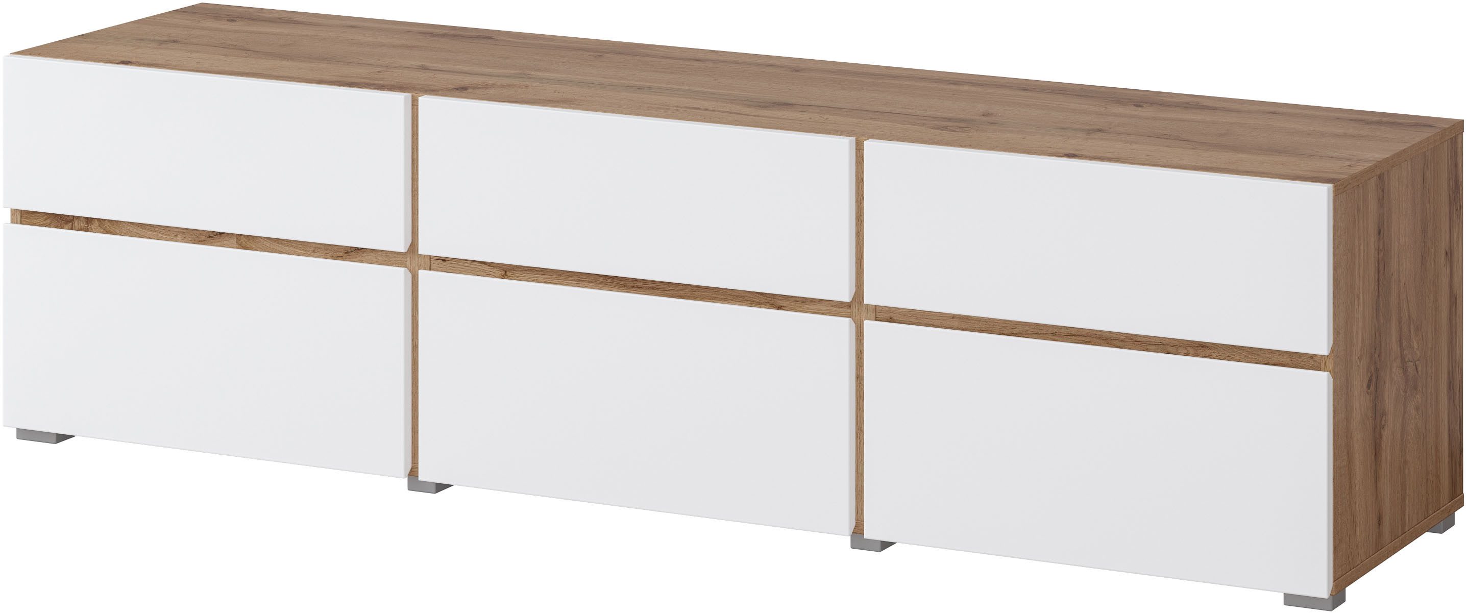 INOSIGN Lowboard Cross, moderne grifflose TV-Kommode,3 günstig online kaufen