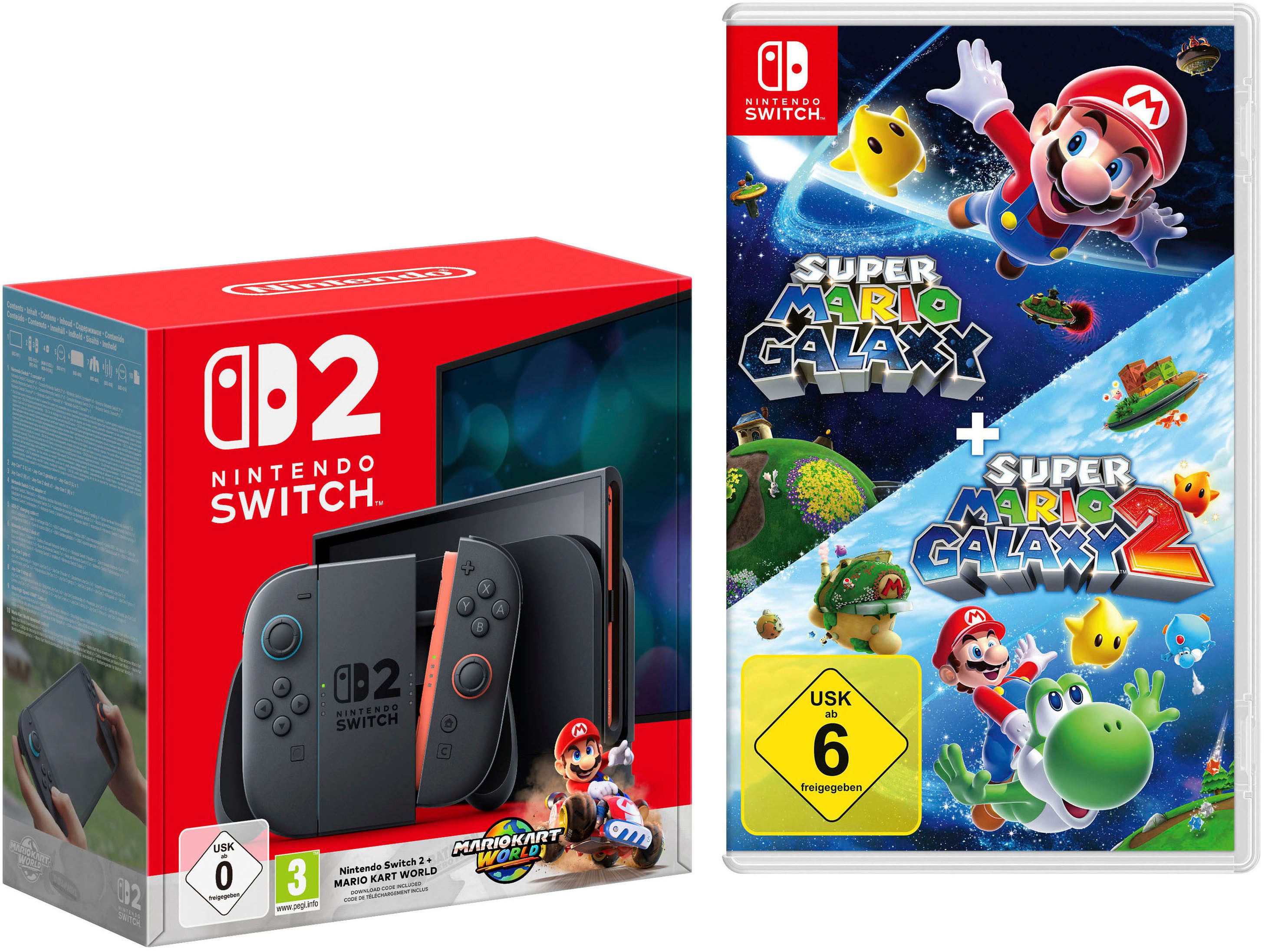 Nintendo Switch 2 Switch 2 + Mario Kart World inkl. Super Mario Galaxy 1+2 (Set)