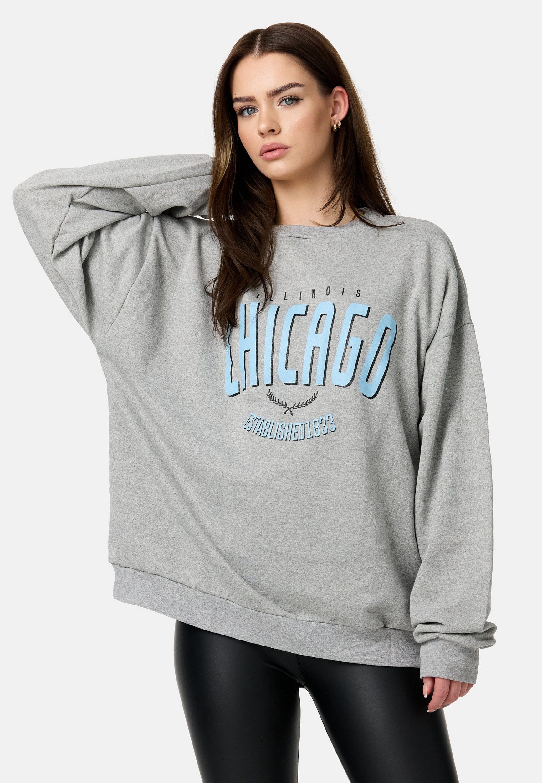 Worldclassca Worldclassca Oversized Sweatshirt Sweater Shirt Bedruckt Langarmshirt Neue Kollektion - Stilvolle und gemütliche Streetwear Mode