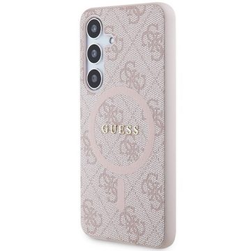 Guess Smartphone-Hülle Guess Samsung Galaxy S24 Plus 4G Leather Metal Logo MagSafe Hardcase