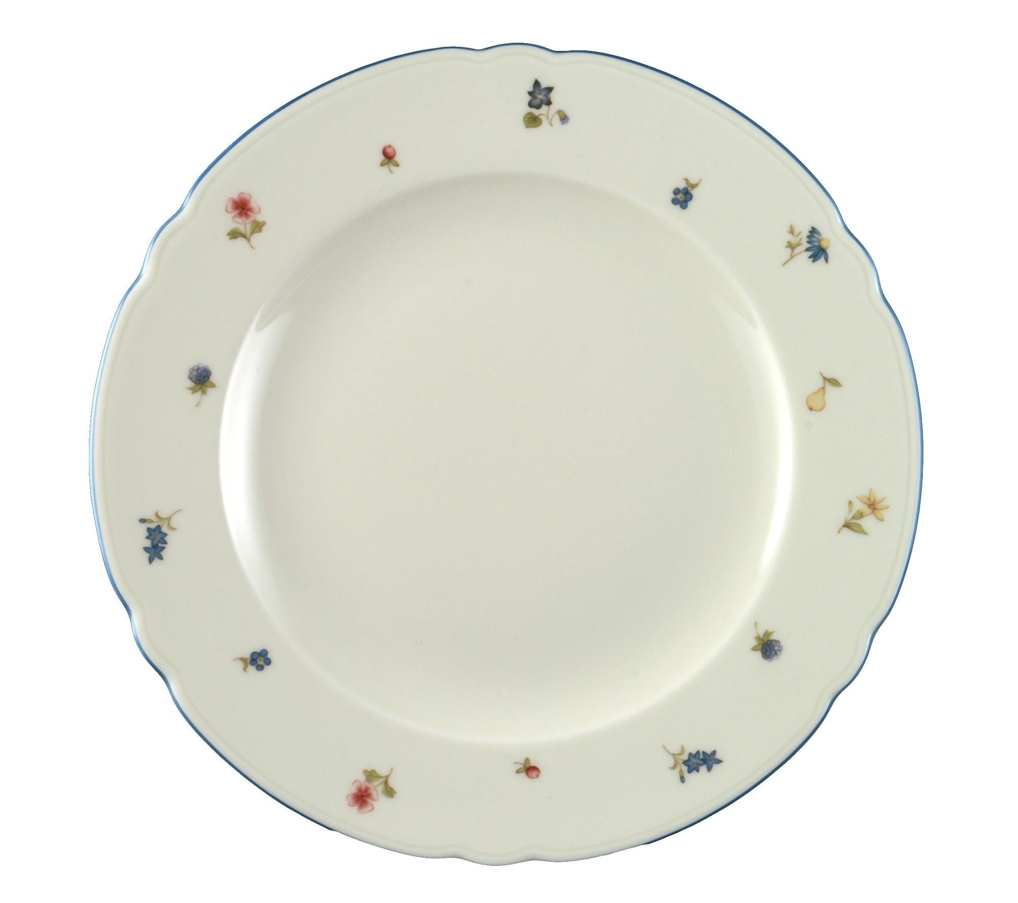 Seltmann Weiden Geschirr-Set Speiseteller 25 cm Fahne Marie Luise Streublume 30308 von Seltmann, Porzellan