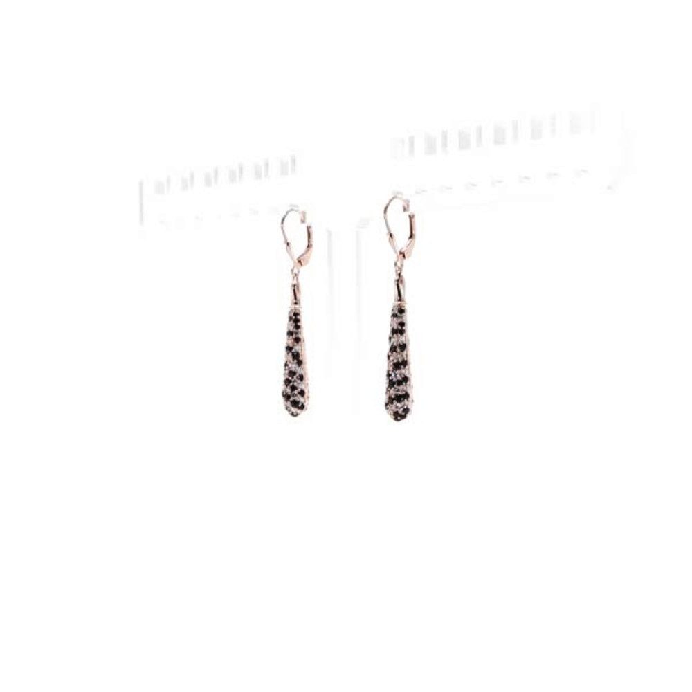 Cavill Ohrring-Set Silberohrringe mit schwarzem Spinell, rosévergoldet (2-tlg)