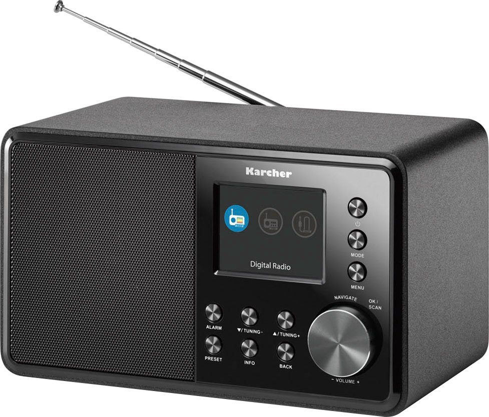 Karcher DAB 3000 Digitalradio (DAB) (Digitalradio (DAB), FM-Tuner mit RDS, UKW mit RDS, 3 W, FM-Tuner mit RDS, UKW mit RDS, 3 W, Radio mit Farbdisplay, AUX-Eingang)