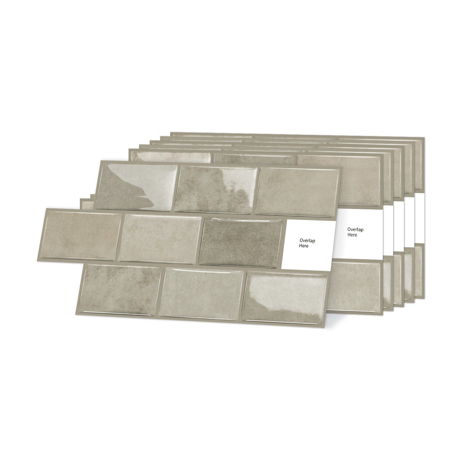 FANNOU Wandpaneel Selbstklebend, 10 Stück 30 x 15 cm Ultraleicht PVC Wandverkleidung, 0,04 qm, Wandaufkleber 3D Ziegeloptik Tapete für die DIY-Inneneinrichtung