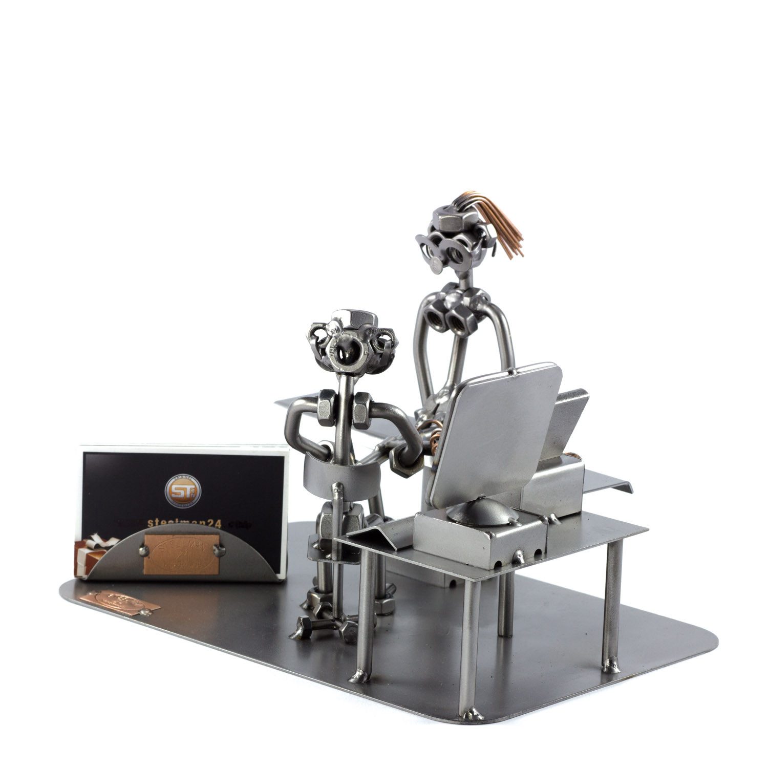 Steelman24 Dekofigur Neurologe mit Visitenkartenhalter