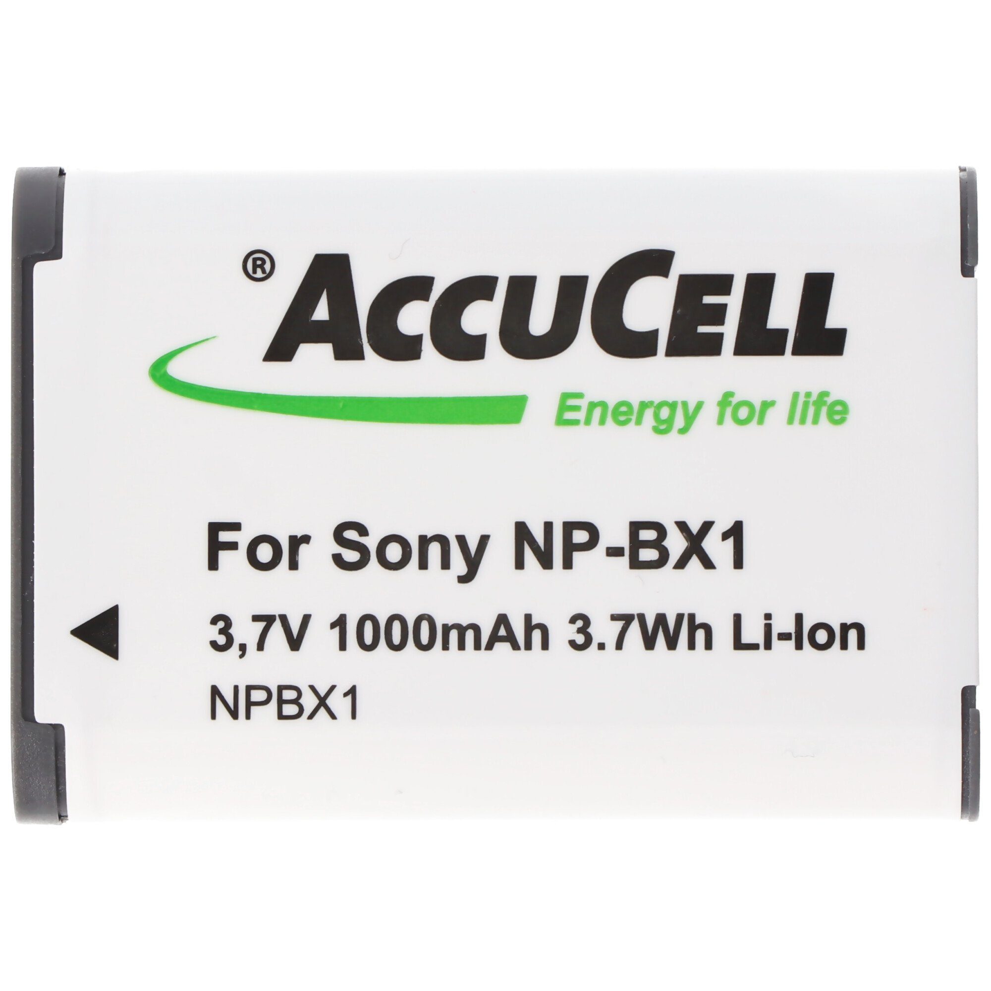 AccuCell AccuCell Akku passend NP-BX1, Sony für (3,7 Ori 1000 Akku DSC-RX100, Cyber-shot V) kein mAh