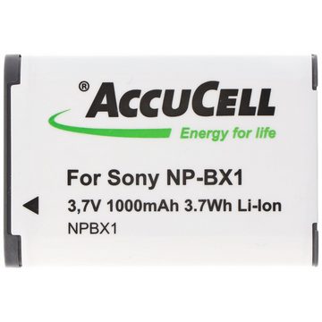 AccuCell AccuCell Akku passend für Sony NP-BX1, Cyber-shot DSC-RX100, kein Ori Akku 1000 mAh (3,7 V)