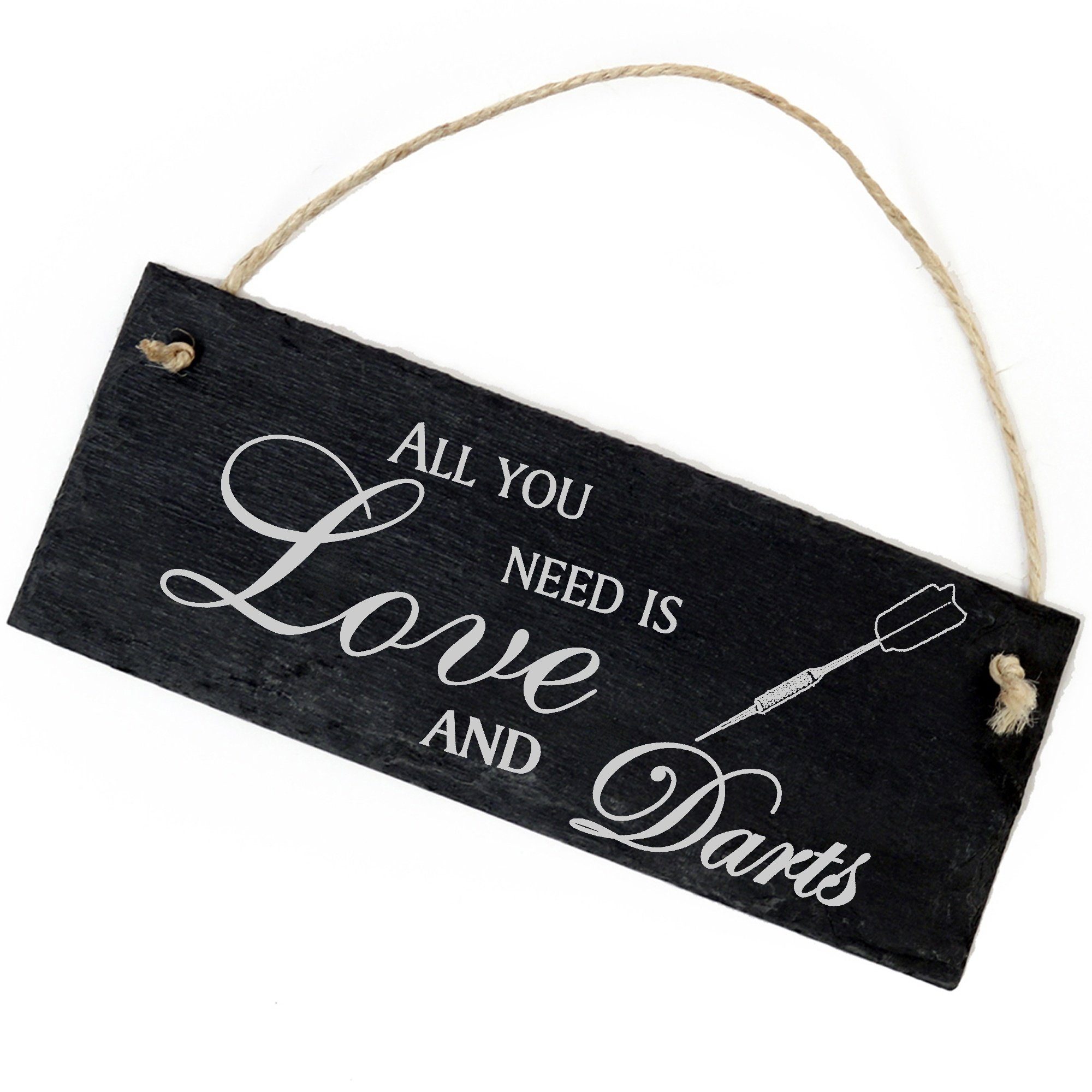 Dekolando Hängedekoration Dartpfeil Love All Darts 22x8cm and you need is