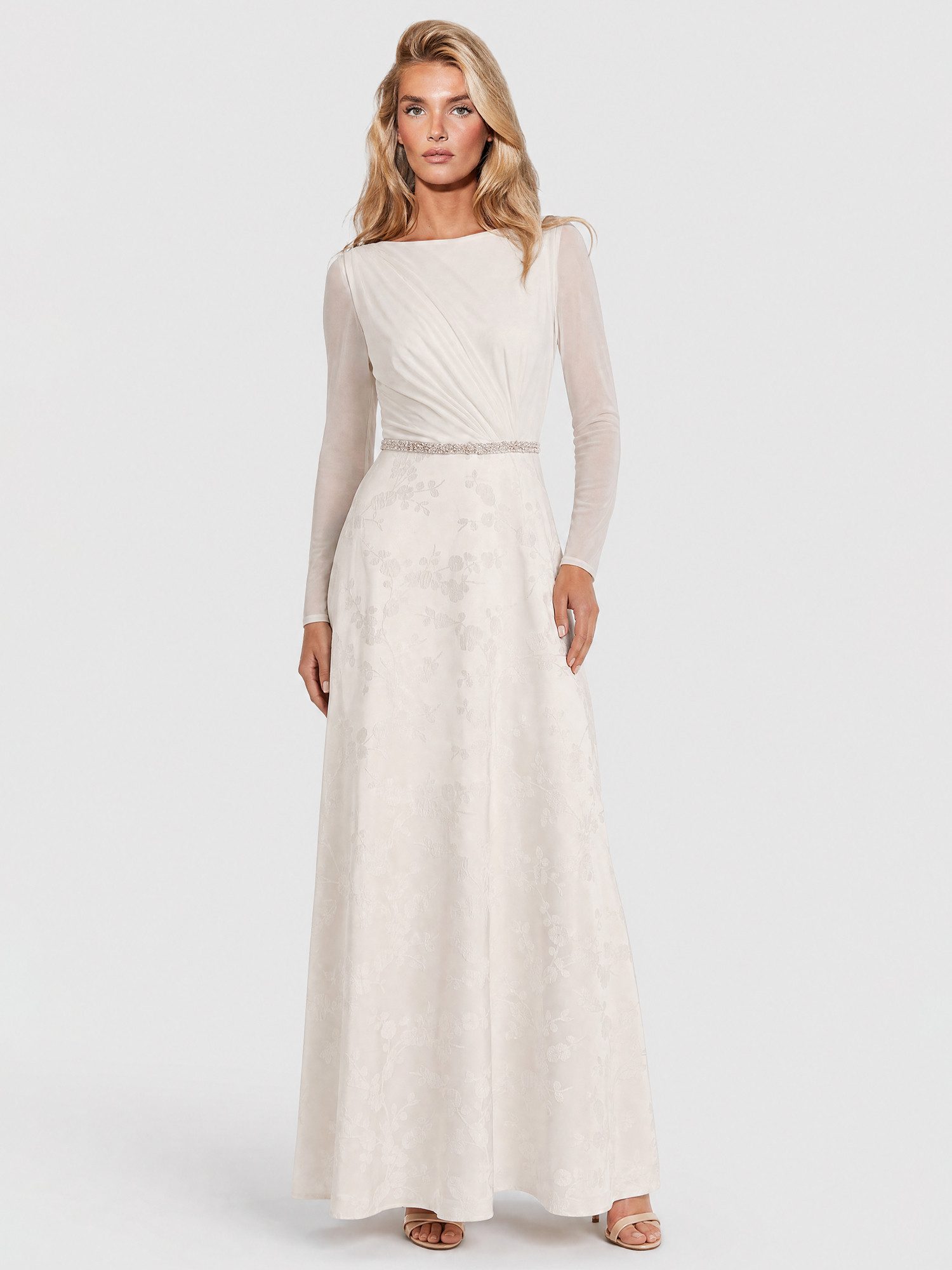 Apart Brautkleid aus Mesh und Jacquard