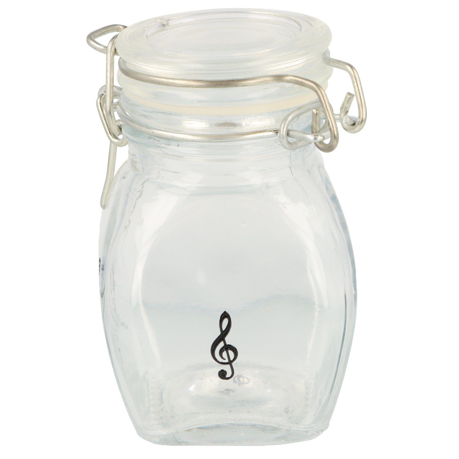 Musikboutique Vorratsglas, mit Querflöten-Motiv Glas, Mini-Aufbewahrungsglas