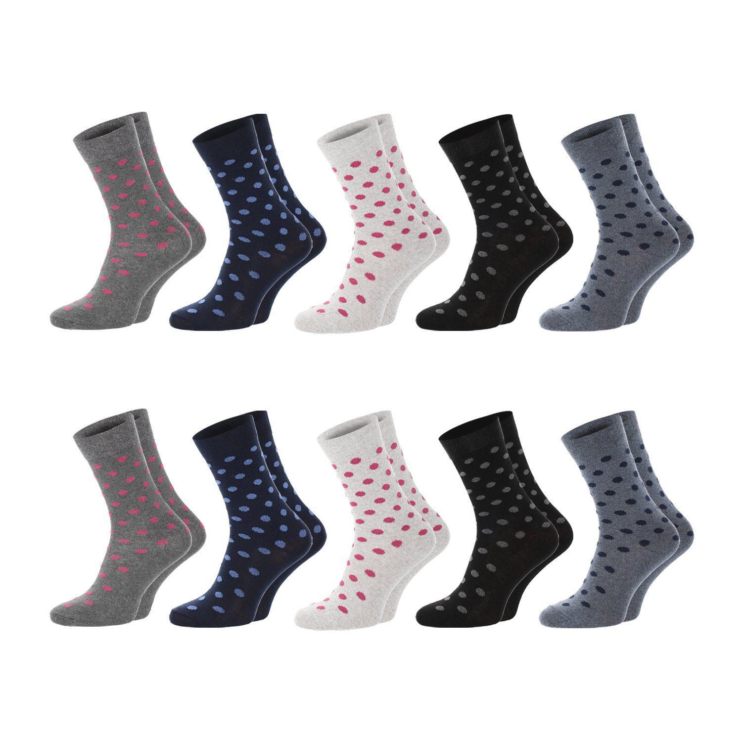 Chili Lifestyle Socken Socke Punkte (10-Paar) Damen Frauen