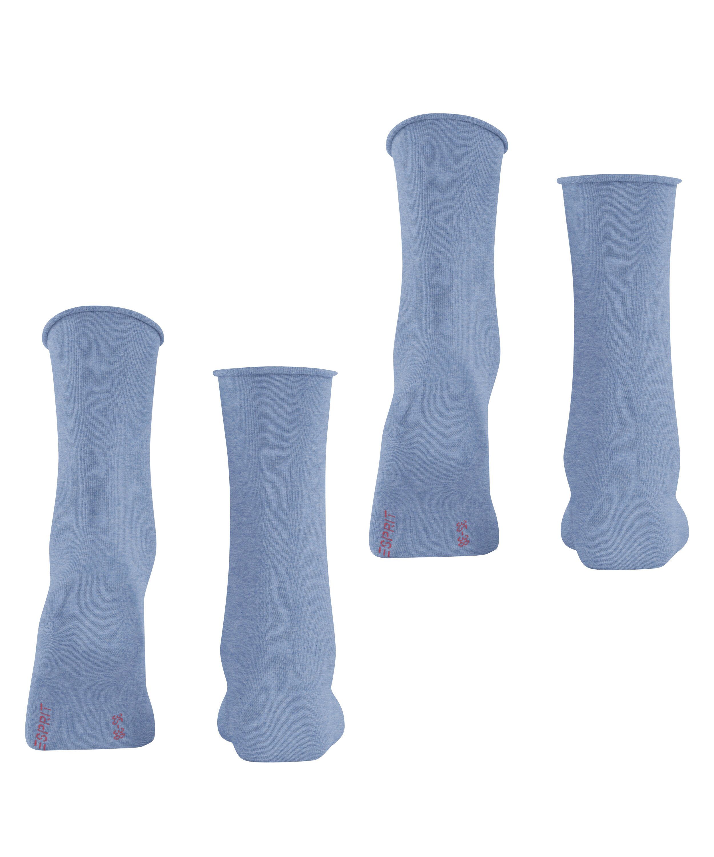 Esprit Socken Basic Pure 2-Pack Socken mit hohem Baumwollanteil (2-Paar) mit hohem Baumwollanteil