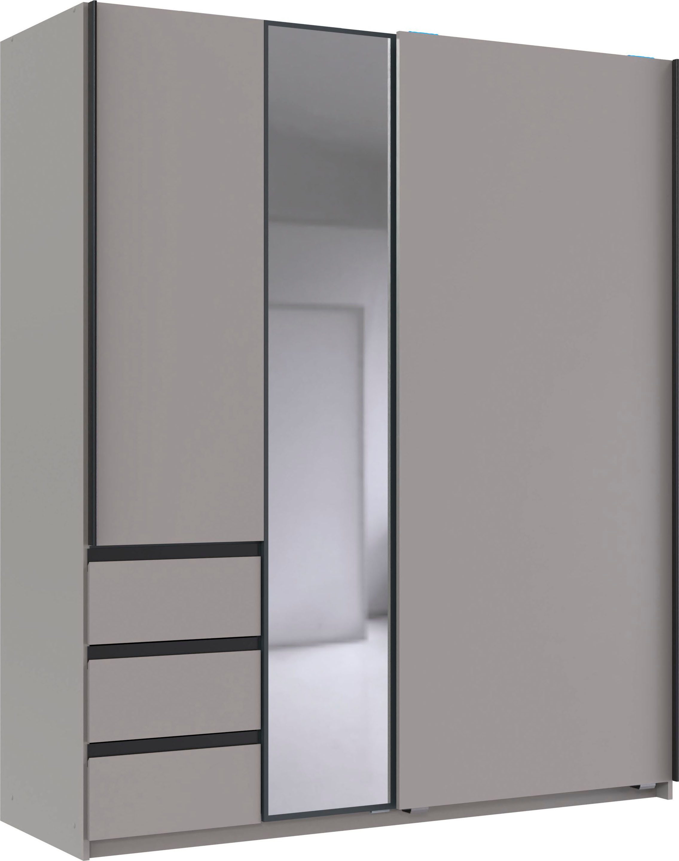 Wimex Schwebetürenschrank Stade, B: 168cm, inkl. Spiegel und von außen bedienbaren Schubladen erhältlich in verschiedenen Цвета(ов)