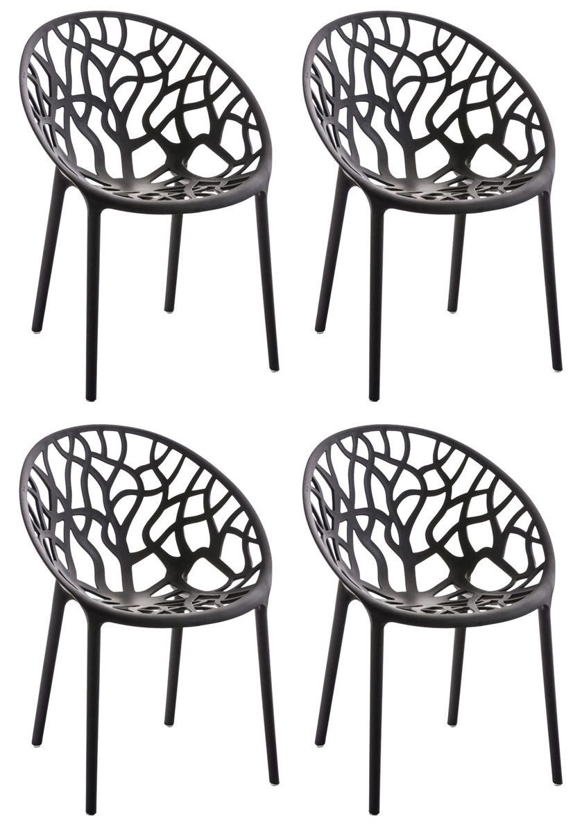 CLP Stapelstuhl 4er Set Stapelbare Gartenstühle Hope günstig online kaufen
