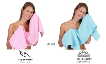 Betz Handtuch Set 10-TLG. Handtuch-Set Palermo Farbe rosé und türkis, 100% Baumwolle (10 Teile, 10-St)