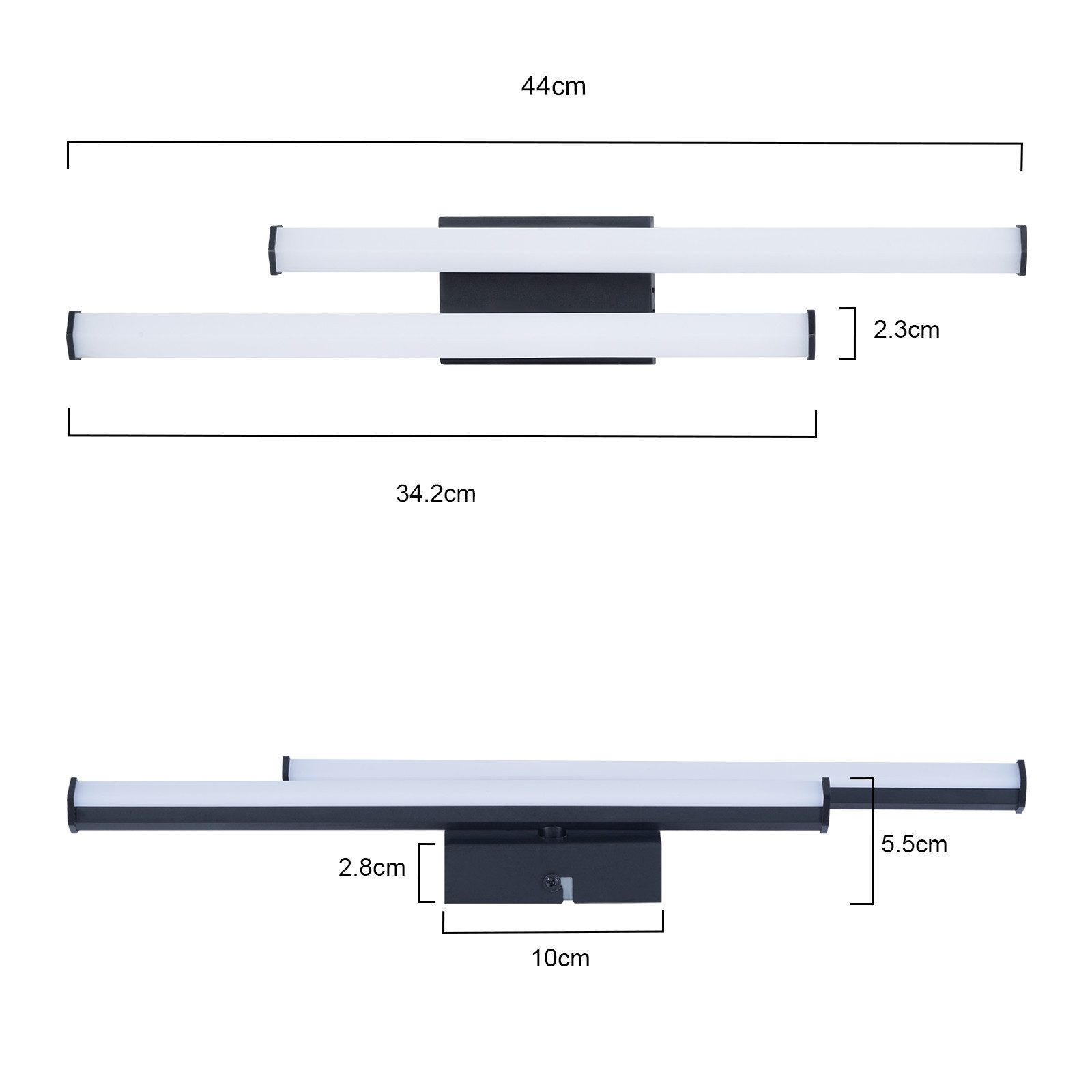 ZMH LED Deckenleuchte Wohnzimmer Schwarz Modern Wadnleuchte Innen 3000K für günstig online kaufen