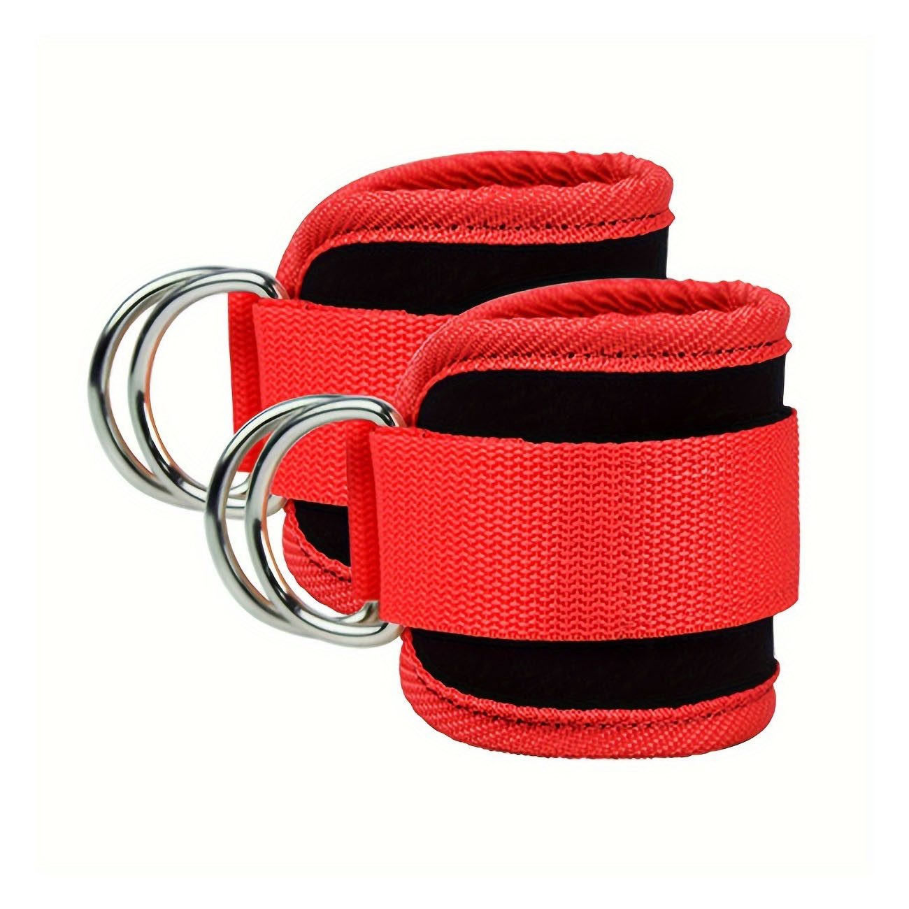 FELIXLEO Fußtrainer Fußschlaufen Kabelzug mit D Ring Karabiner für Fitness Training (2-St)