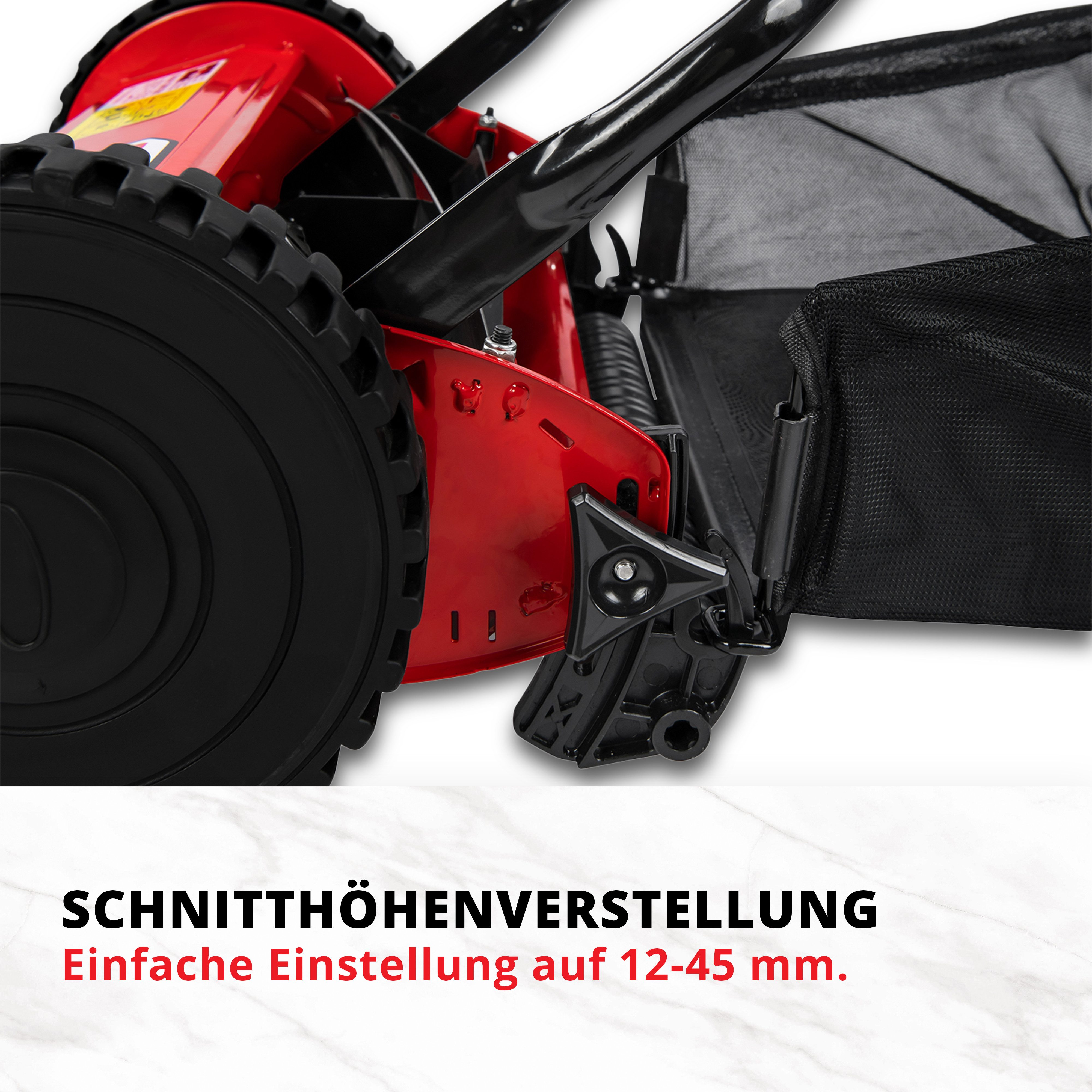 Grafner Spindelmäher Spindelmäher Rasenmäher Handrasenmäher Schnitthöhe einstellbar, 35 cm Schnittbreite, Schnitthöhe einstellbar: 12 - 45 mm