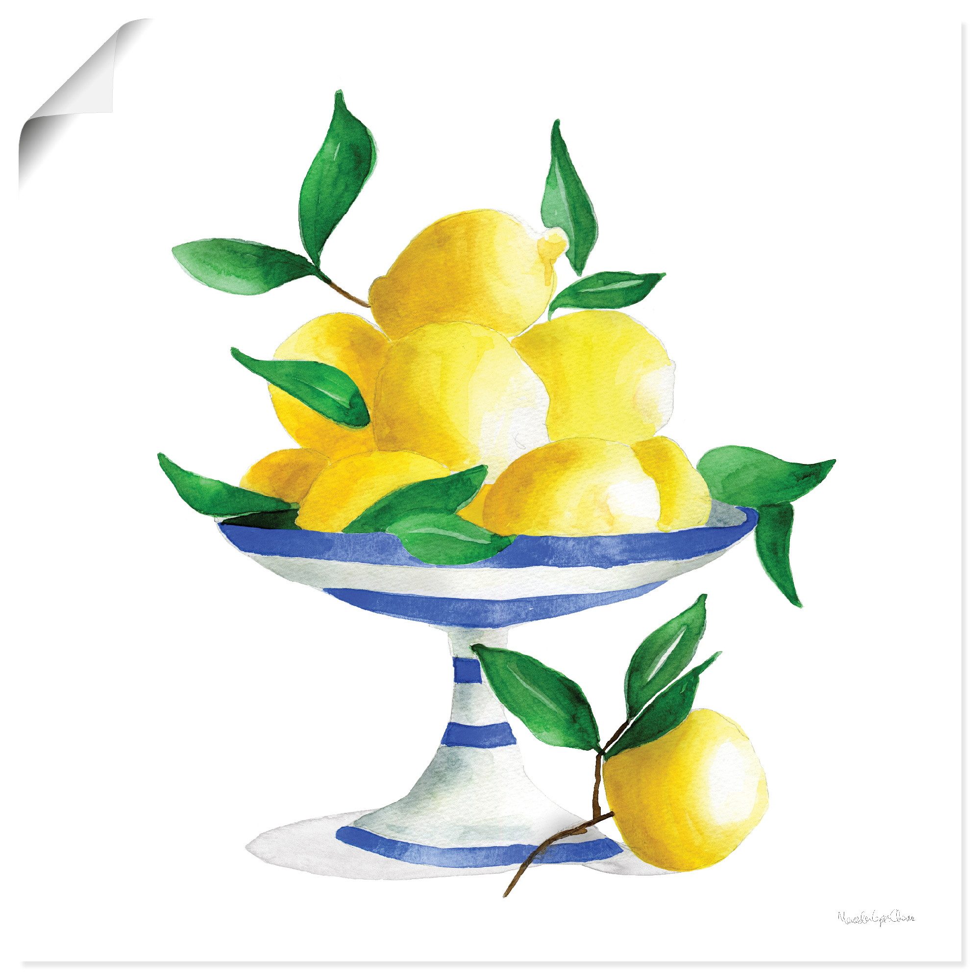 Artland Wandbild Spanish Lemons II, Arrangements (1 St), als Alubild, Leinwandbild, Poster, Wandaufkleber in verschied. Größen