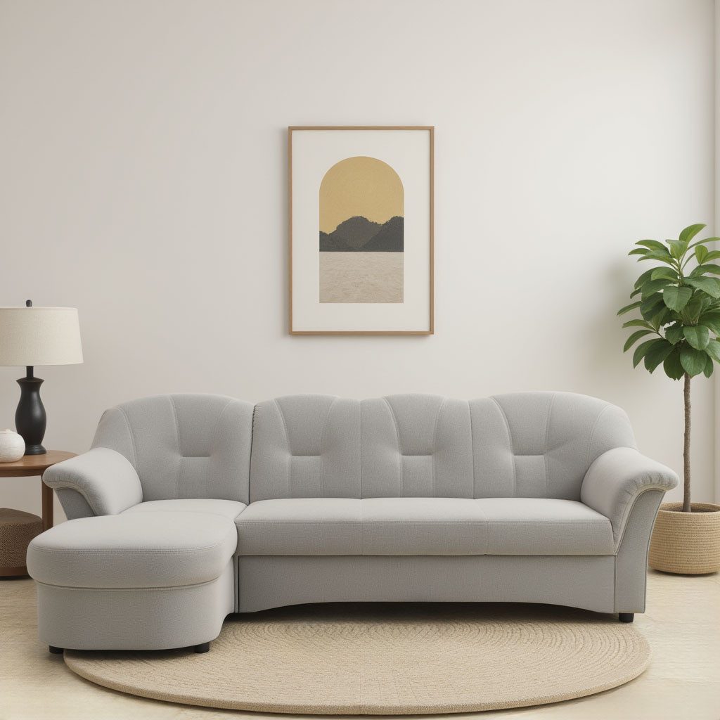 DOMO collection Ecksofa Flores Schlafsofa, B/T/H: 233/142/86 cm, L-Form, wa günstig online kaufen
