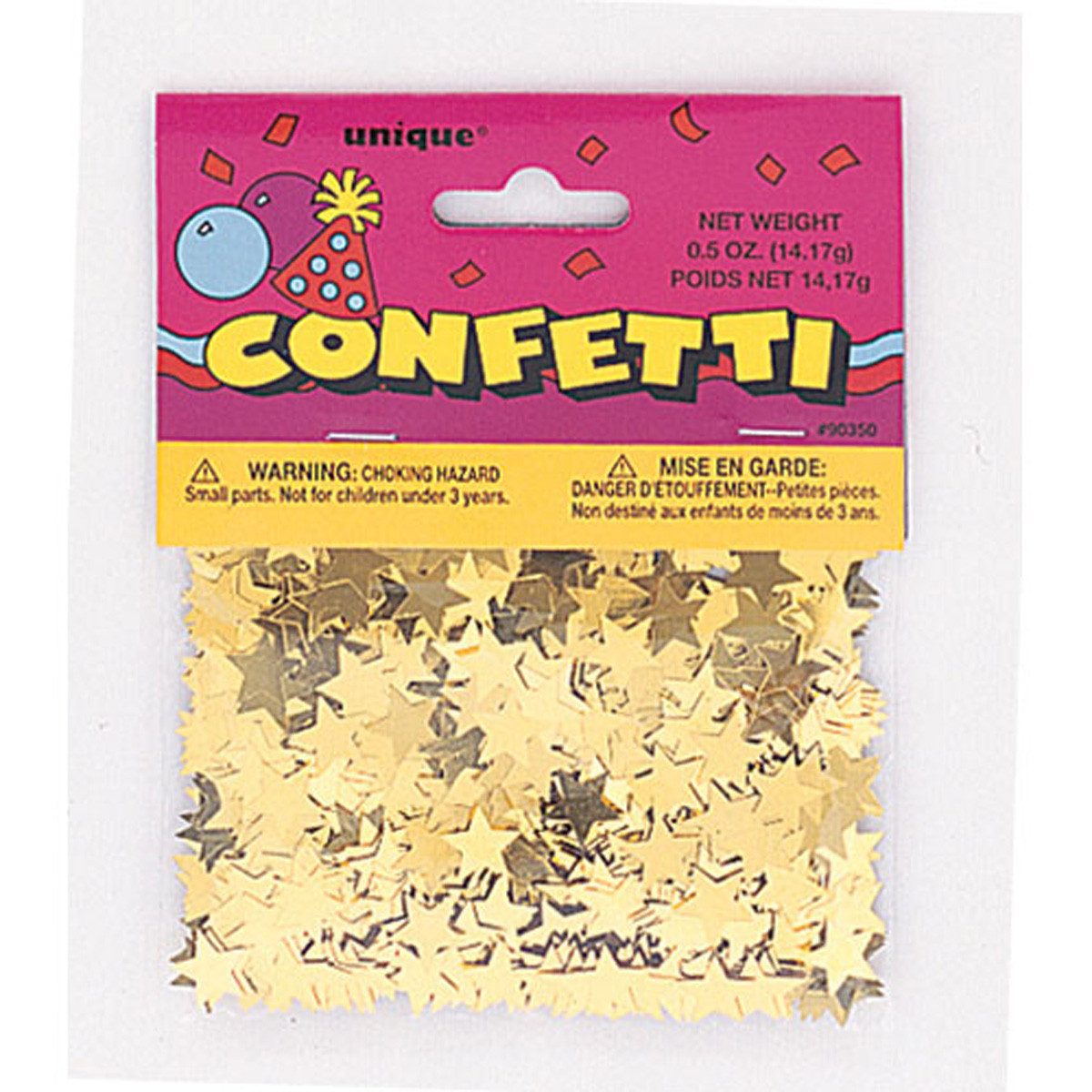Unique Industries Inc. Konfetti Konfetti Metall 14g Sterne Gold