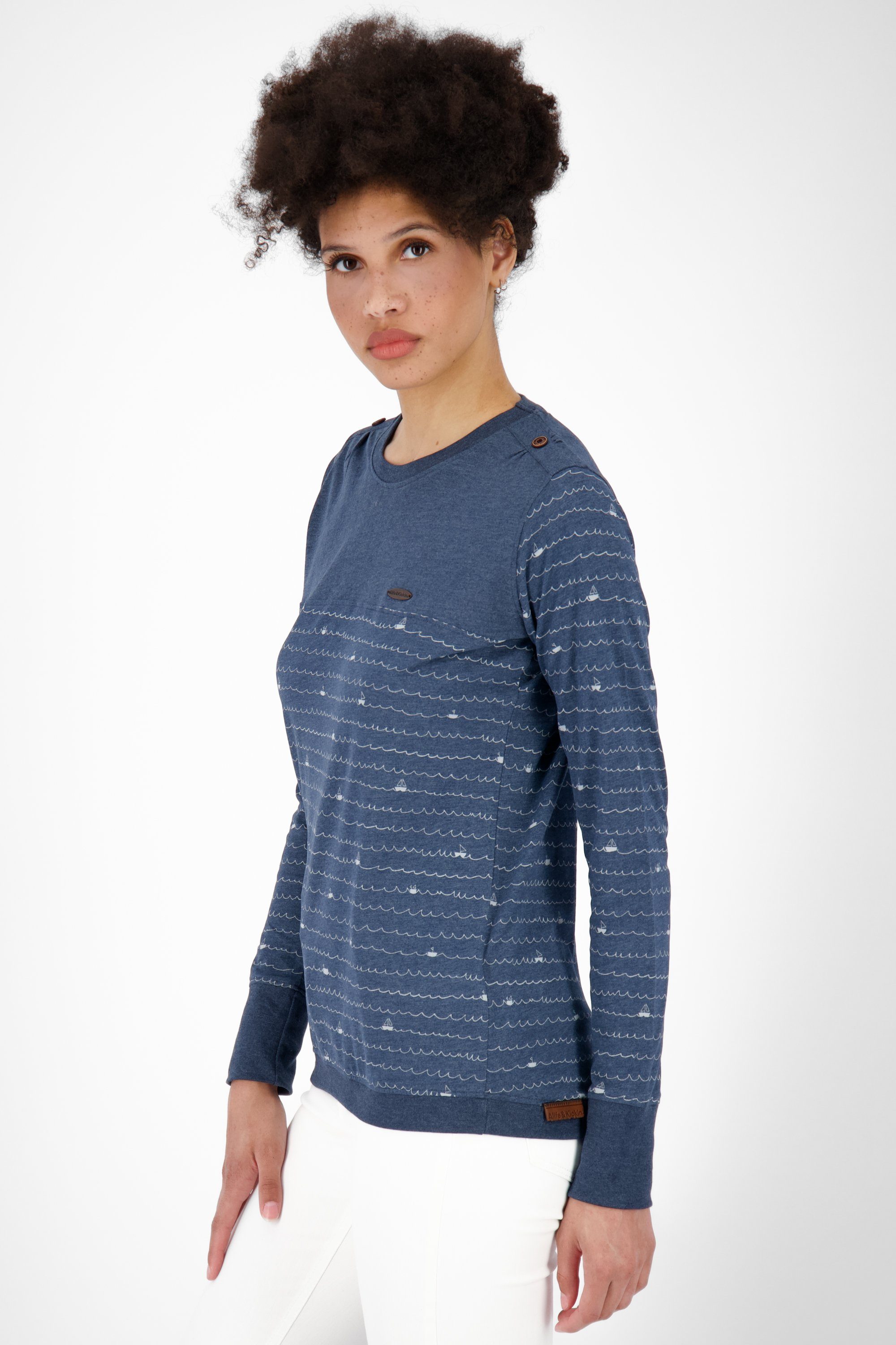 LeonieAK Kickin & melange B Damen Longsleeve Alife marine Langarmshirt, Shirt Langarmshirt