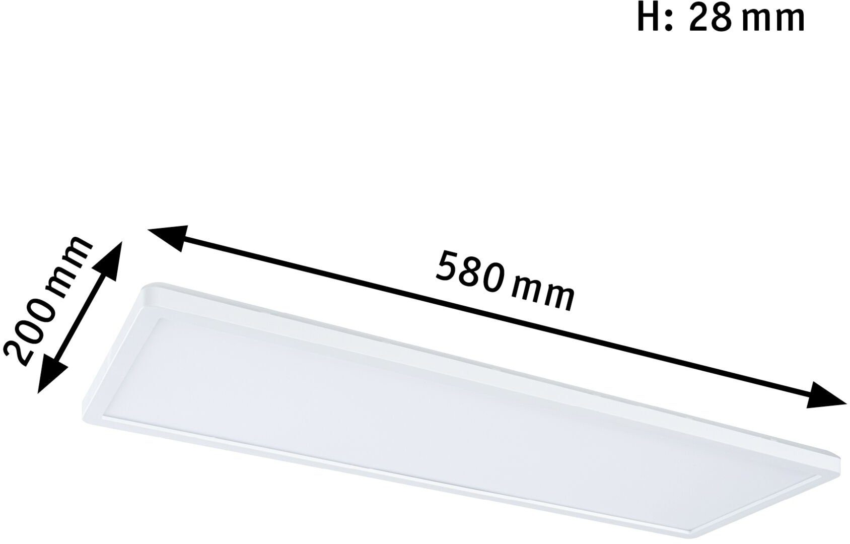 integriert, LED LED fest Atria Warmweiß Shine, Paulmann Panel