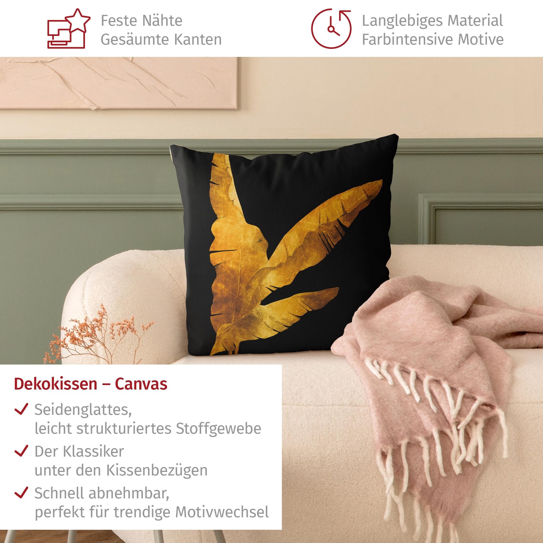 Bilderdepot24 Dekokissen drinnen Kissenhülle/ Sofakissen/ Zierkissen Kissenhülle gold mit Motiv, Bezug mit / ohne Füllung Zierkissen Outdoor Sofa Bett