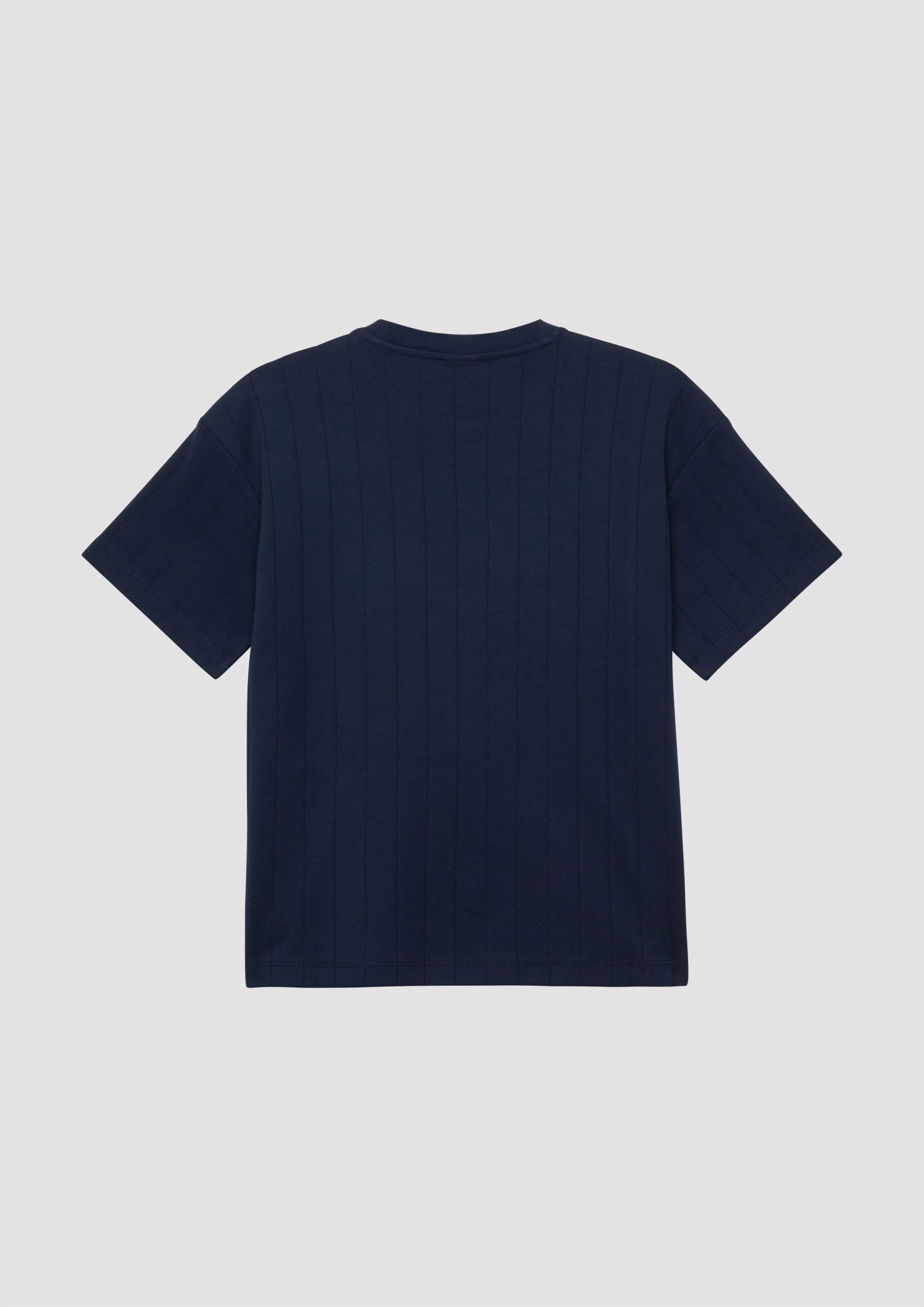 s.Oliver Kurzarmshirt T-Shirt Oversize-Shirt aus strukturiertem Interlockjersey