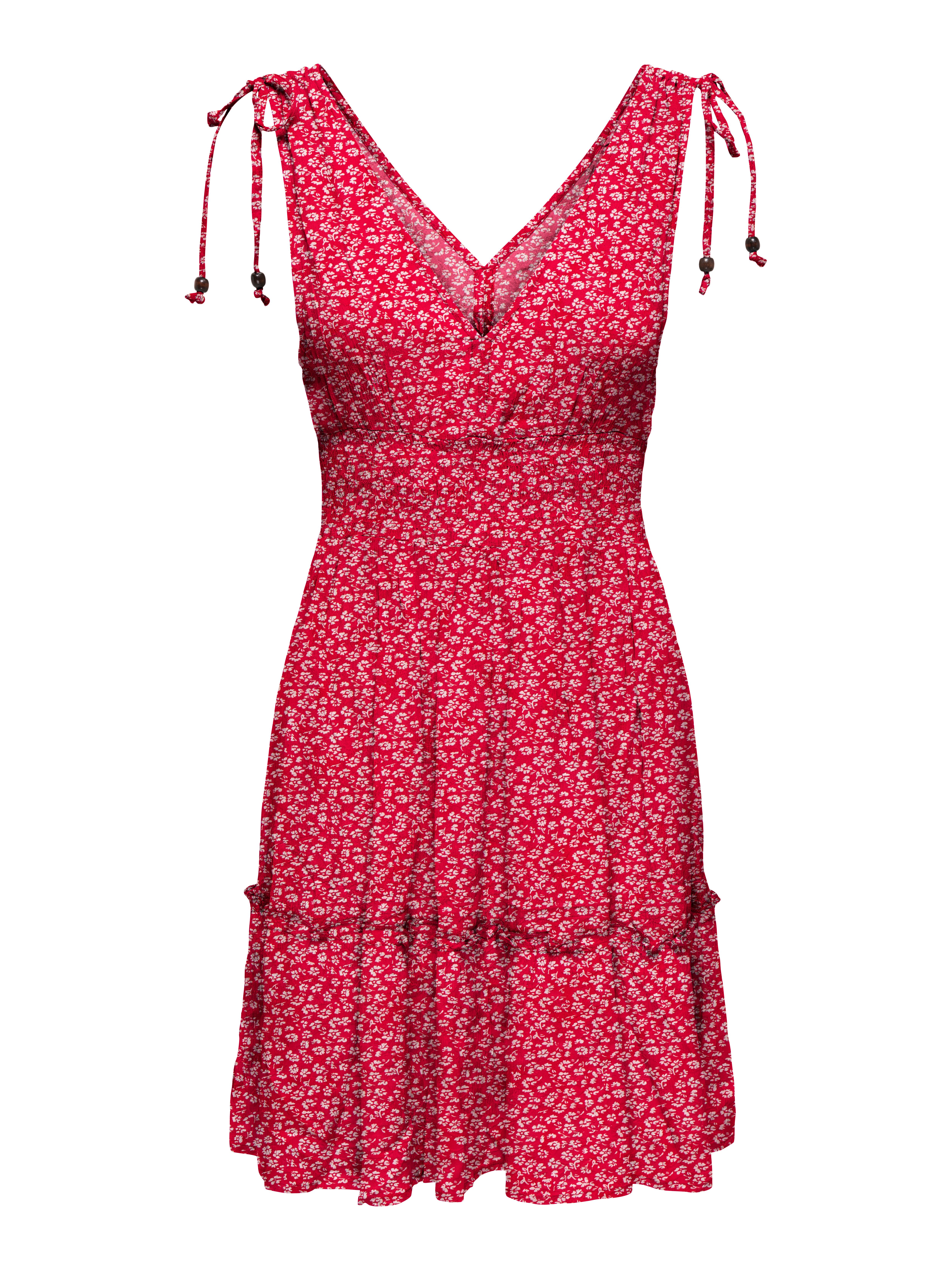 ONLY Trägerkleid ONLFERNANDA LIFE S/L DRESS WVN NOOS Viskose, regular fit, V-Ausschnitt